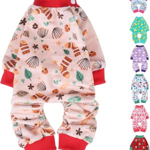 BEAUTYZOO Pijama elástico para perros pequeños y medianos, ropa de terciopelo suave para primavera y verano, para niñas y niños, con cuello BEAUTYZOO Pijama elástico para perros pequeños y medianos, ropa de terciopelo suave para primavera y verano, para niñas y niños, con cuello