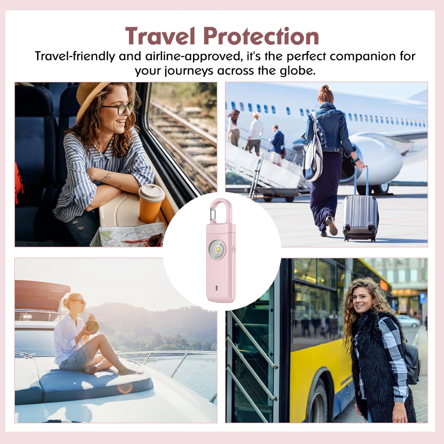 Alarma personal recargable para mujeres, regalos de cumpleaños de Navidad para mujeres, hijas, estudiantes universitarios, adolescentes, ancianos,
