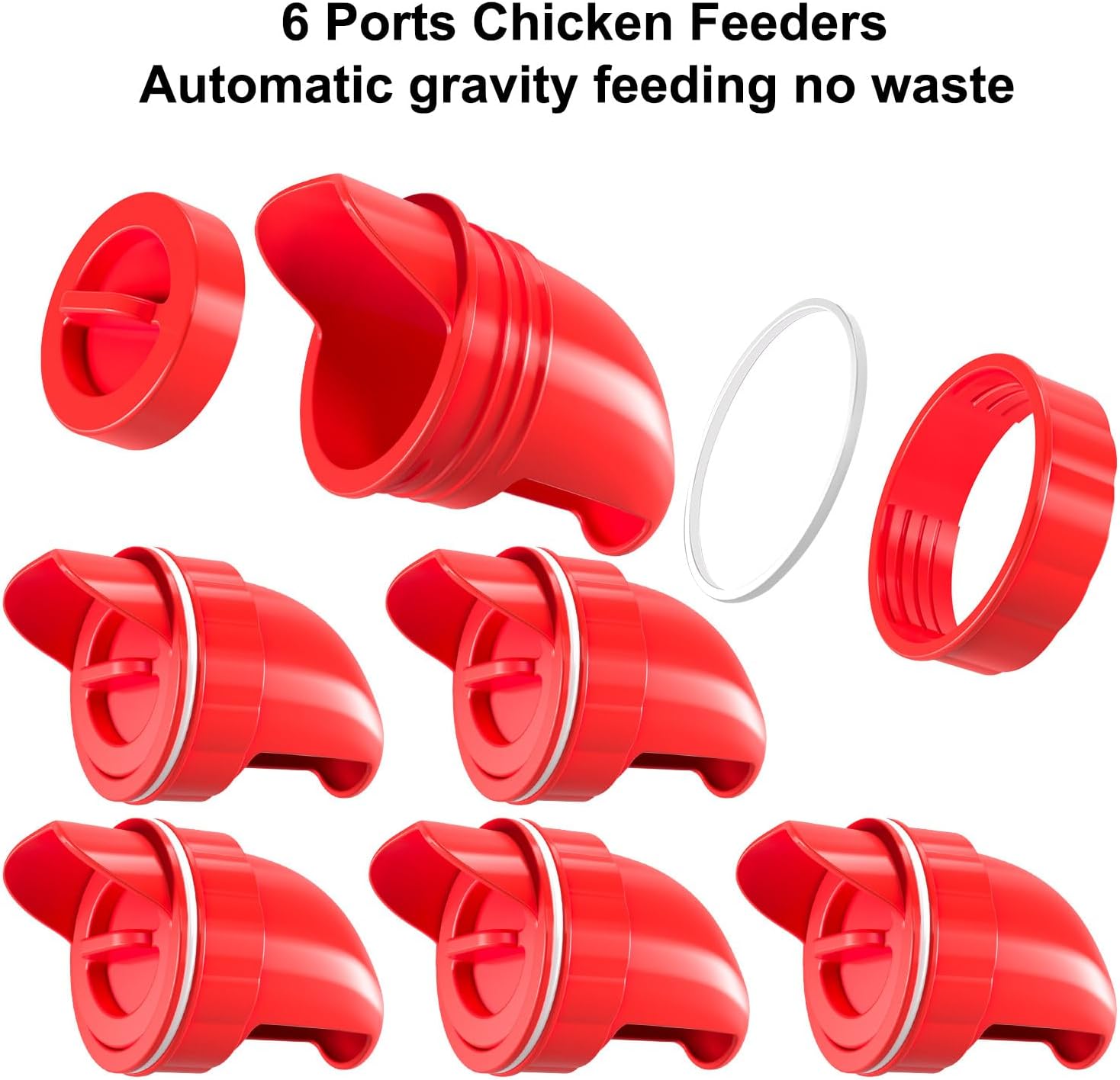 Alimentador automático para pollos sin desperdicios, alimentador automático para aves de corral, juego de comederos y bebederos de pollo para