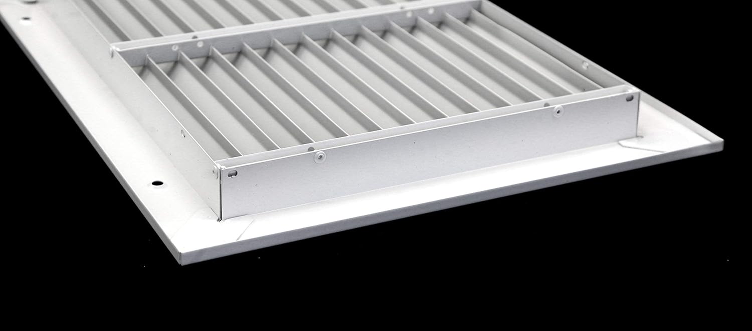 HVAC Premium Rejilla de retorno de barra fija de 14 x 10 pulgadas – Estructura de acero – Aspecto elegante y acabado resistente dimensiones