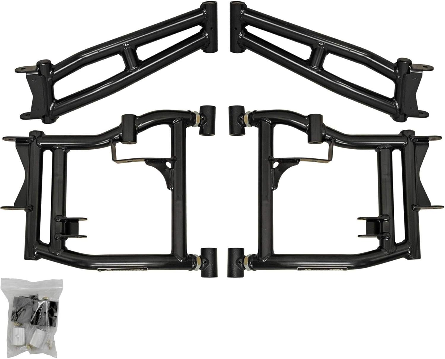 SuperATV Brazos A de desplazamiento trasero de alta holgura para Polaris RZR S 10002019-2020 S4 1000 – Negro