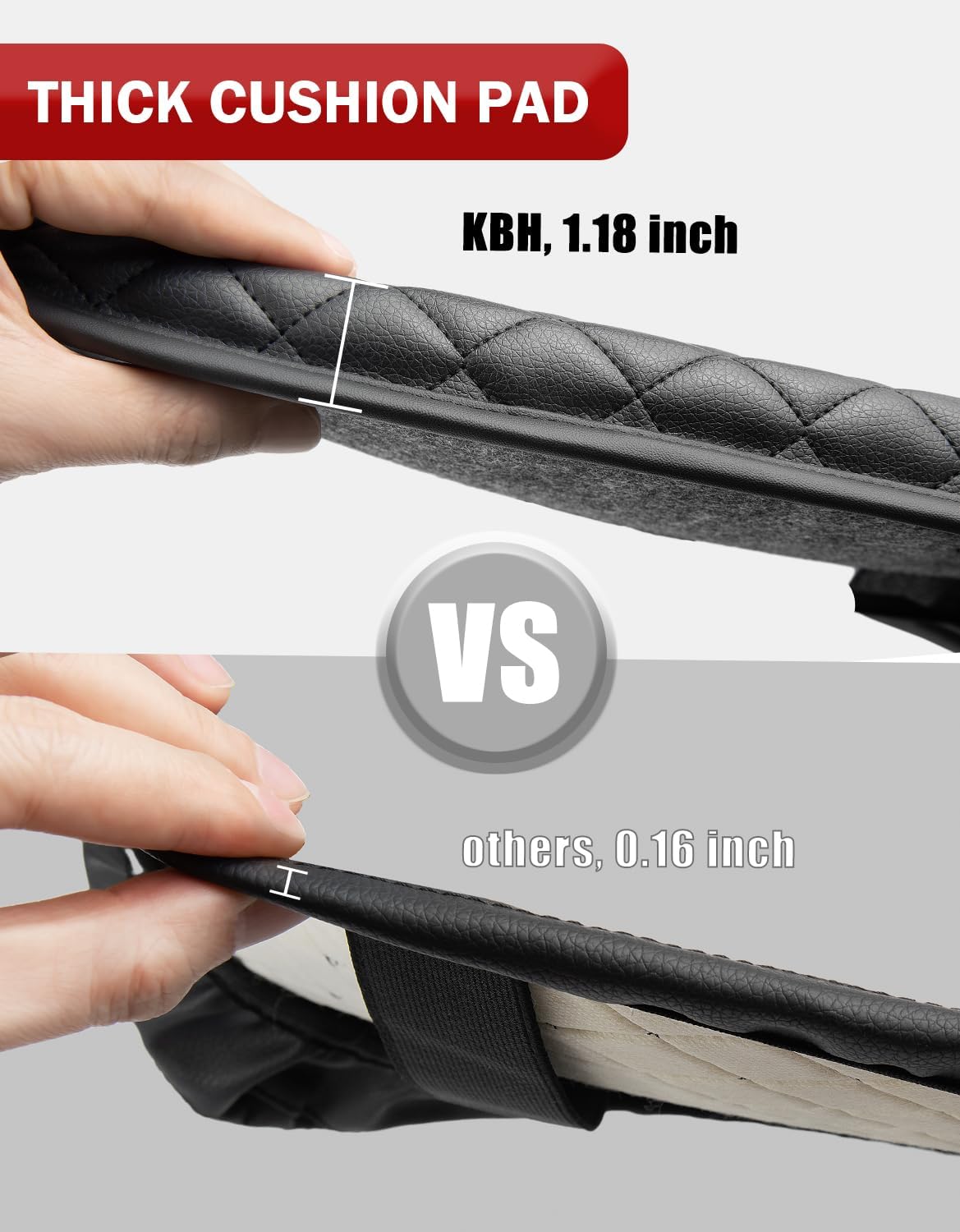 KBH Funda para consola central de automóvil para Ford F150 2004-2010 402040 asiento de salto dividido, cojín de consola, protector de apoyabrazos,