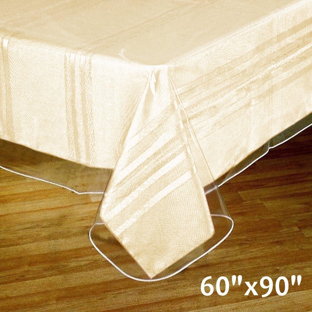 BalsaCircle – Mantel rectangular de vinilo de plástico transparente de 60 x 90 pulgadas, protector de manta, ropa de cama, decoración de fiesta de