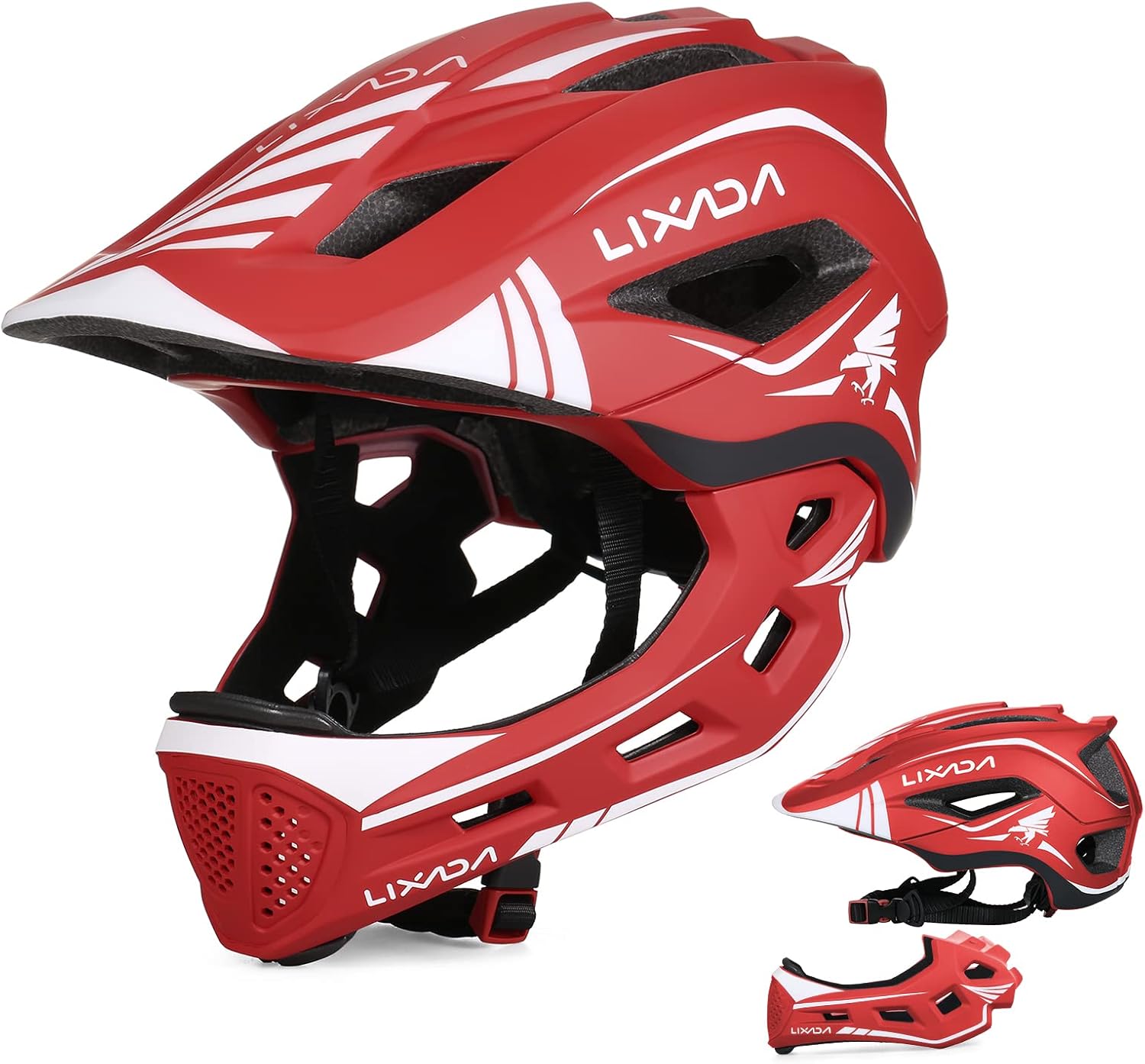 Lixada Casco de ciclismo para niños, casco de ciclismo desmontable ajustable para niños, bicicleta, monopatín, equipo de protección (20.5-22