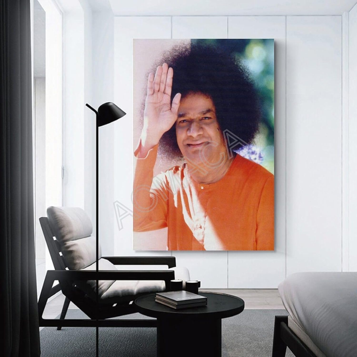 Póster de la educadora india Sathya Sai Baba de la India, pósteres e impresiones artísticas de pared, pintura en lienzo, póster de arte de pared
