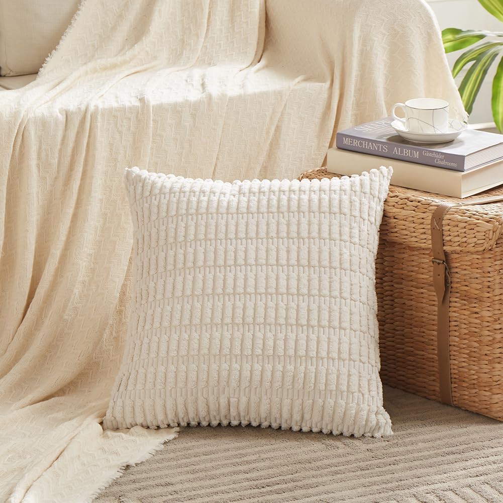 Fancy Homi Fundas de almohada decorativas bohemias de 18 x 18 pulgadas para sala de estar, sofá, cama, sofá, rústico, moderno, casa de campo,