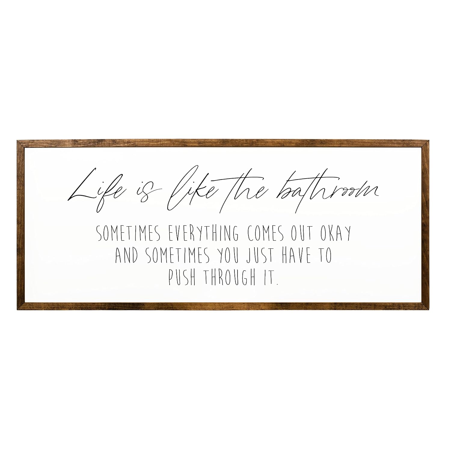 10×20 inches, Life is like a bathroom  wall decor  farmhouse decor  bathroom wall decor  bathroom wall art  bathroom art  bathroom signs  farmhouse