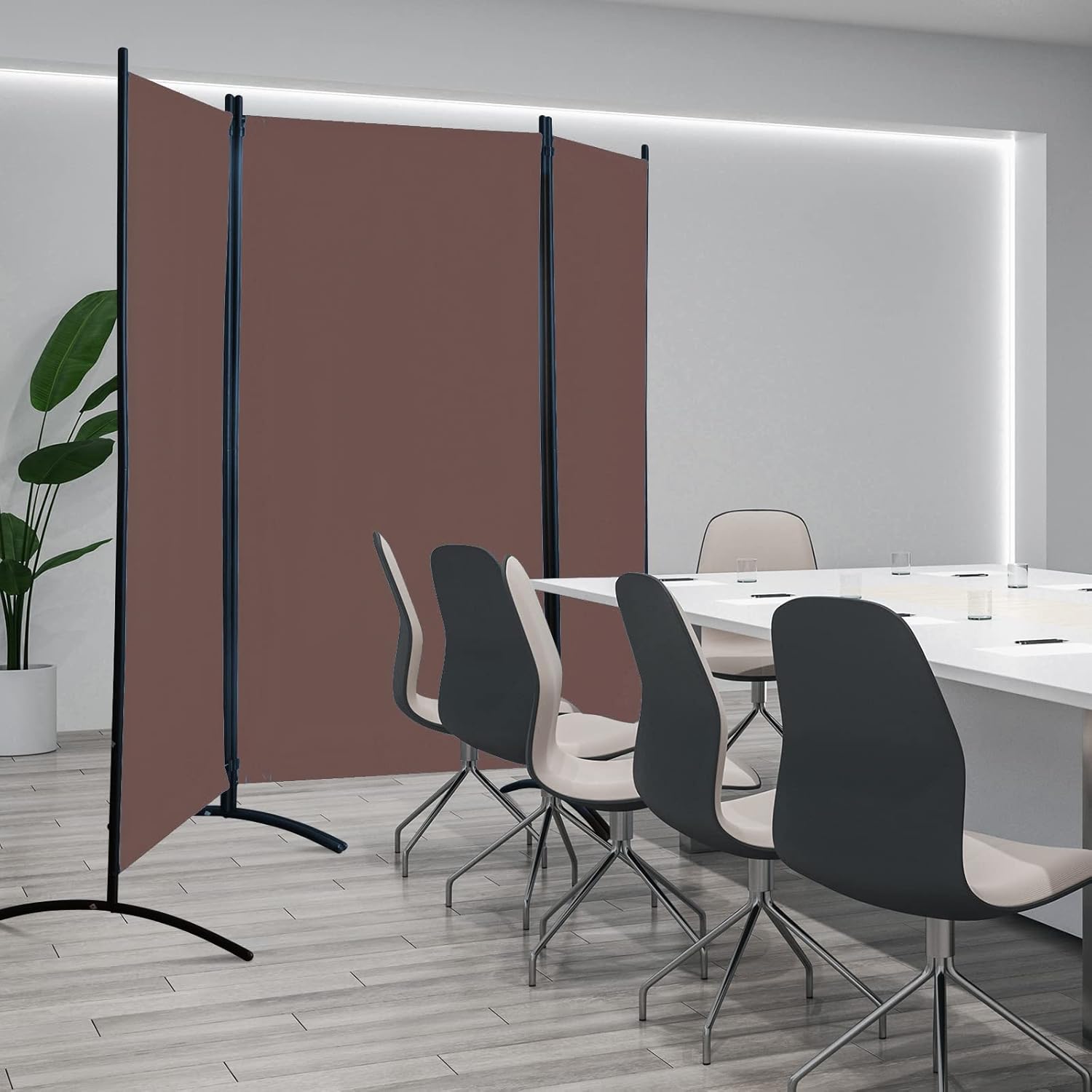 Grezone Divisor de habitación portátil de gran panel plegable para habitación, divisor de oficina portátil (3 paneles), pantalla de privacidad