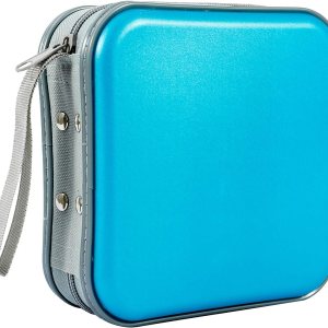 Funda para CD, CDDVD, 40 capacidades, funda protectora para CD y VCD, organizador de almacenamiento, folleto, cartera para el hogar y el auto (azul Funda para CD, CDDVD, 40 capacidades, funda protectora para CD y VCD, organizador de almacenamiento, folleto, cartera para el hogar y el auto (azul