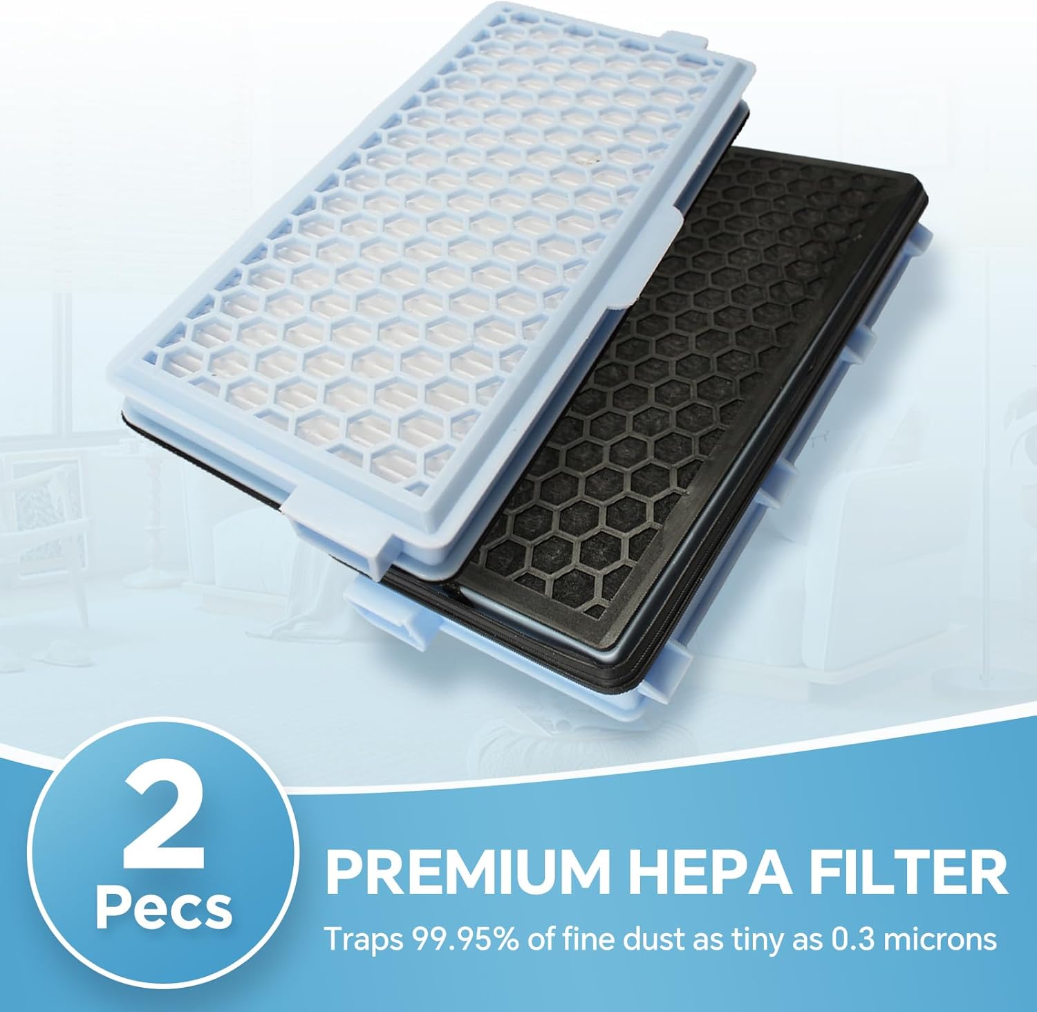 Miele – Filtro de repuesto para filtro Meile Hepa SF-HA 50 compatible con Miele Vacuum Cleaner Complete C2, Complete C3, Compact C1, Compact C2, S4,