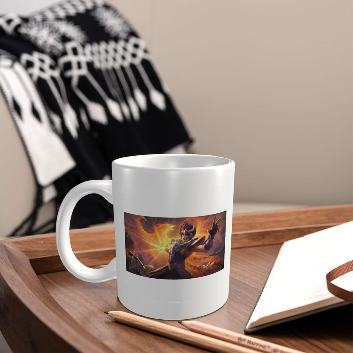 Saint Seiya Mug Classic 11oz Blanco Eco Friendly Patrón de cerámica Taza de café personalizada Taza de té