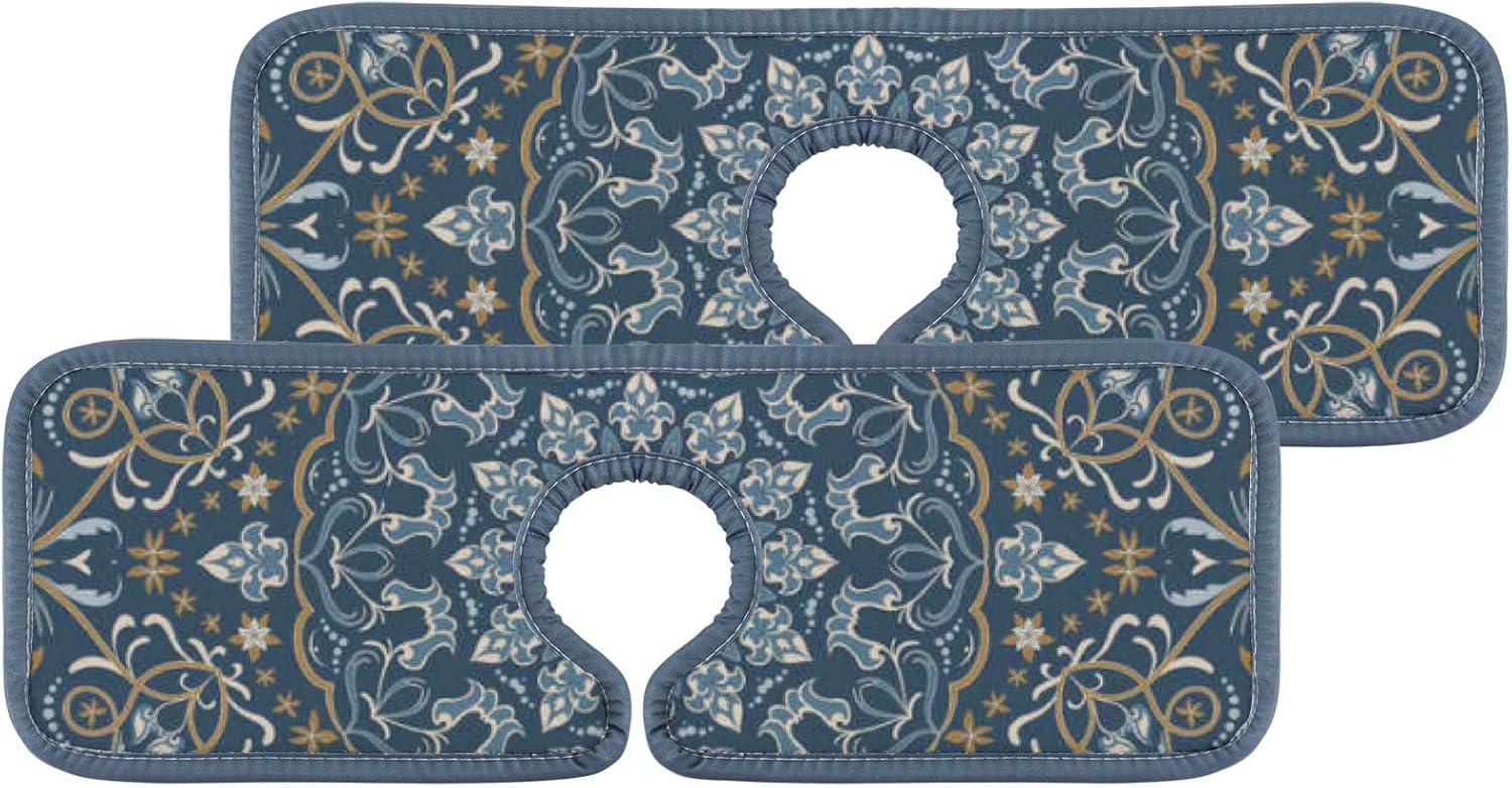 Almohadillas absorbentes de agua para grifo de microfibra de 15 pulgadas, tapete de secado de platos, protector contra salpicaduras, colector de