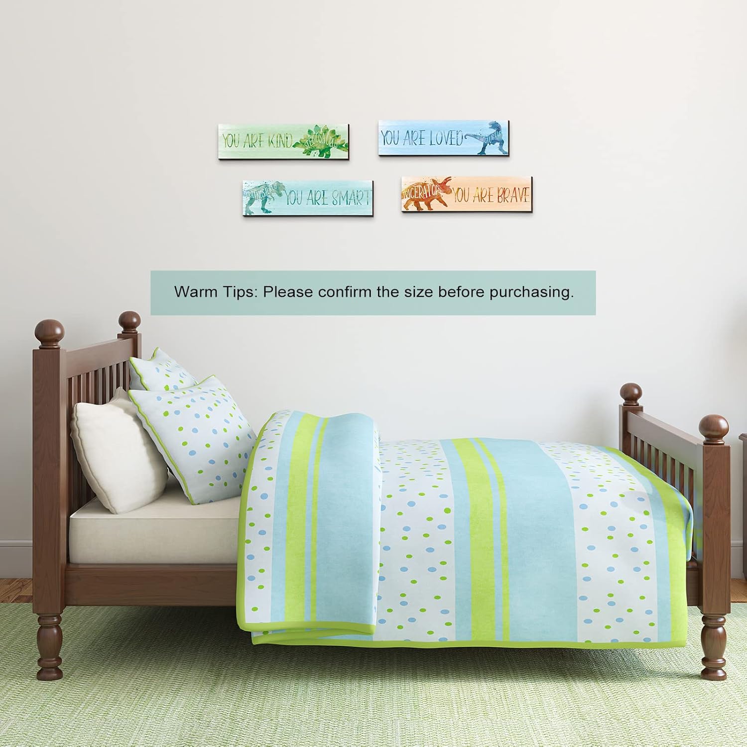 4 piezas de decoración de pared de dinosaurio para habitación de niños, póster inspirador de dinosaurio para niños, decoración de pared de