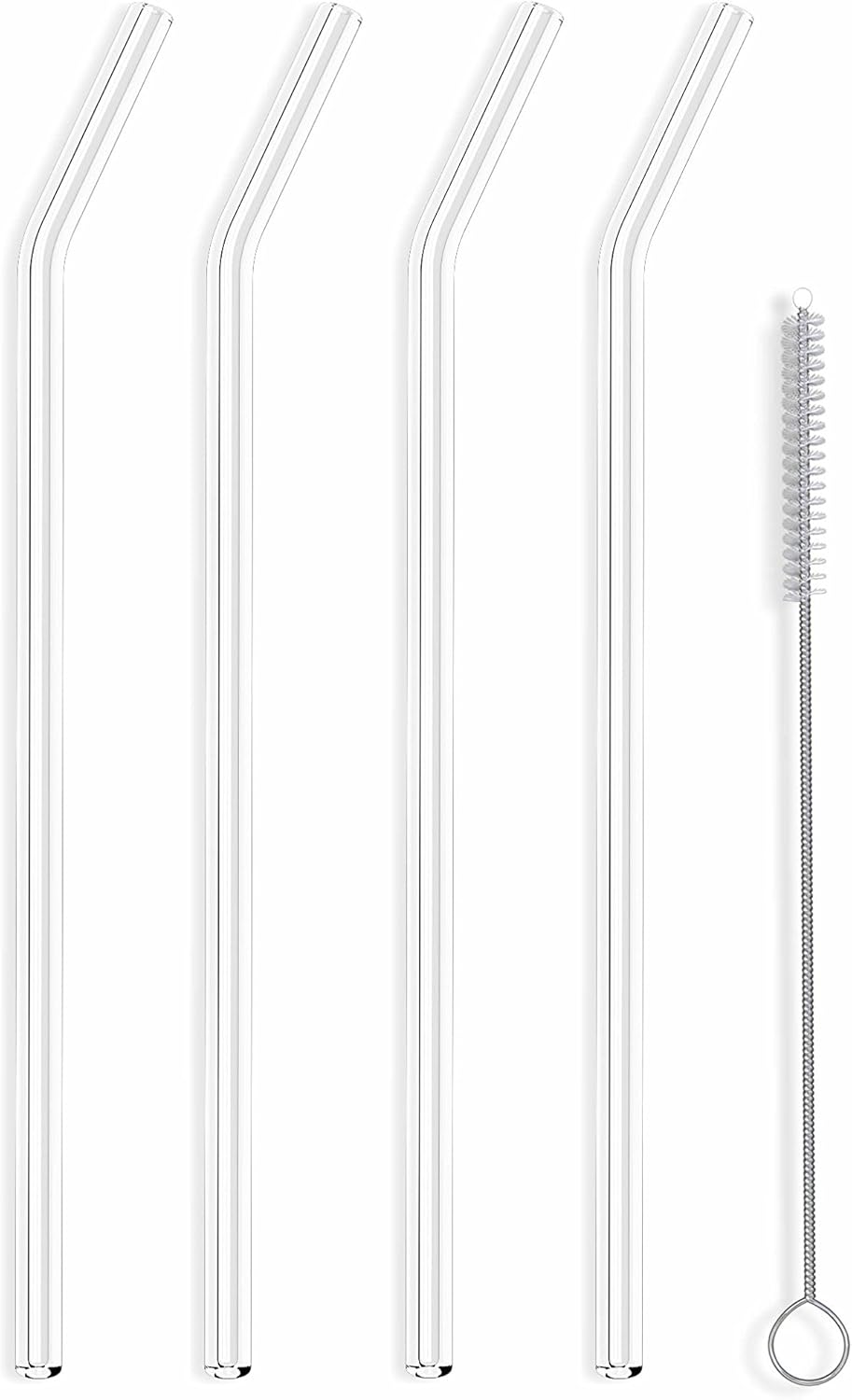 Hummingbird Glass Straws Popote reutilizable transparente de 0.354 x 0.276 in de largo, diseñado para vasos estilo Yeti y Starbucks, fabricado con