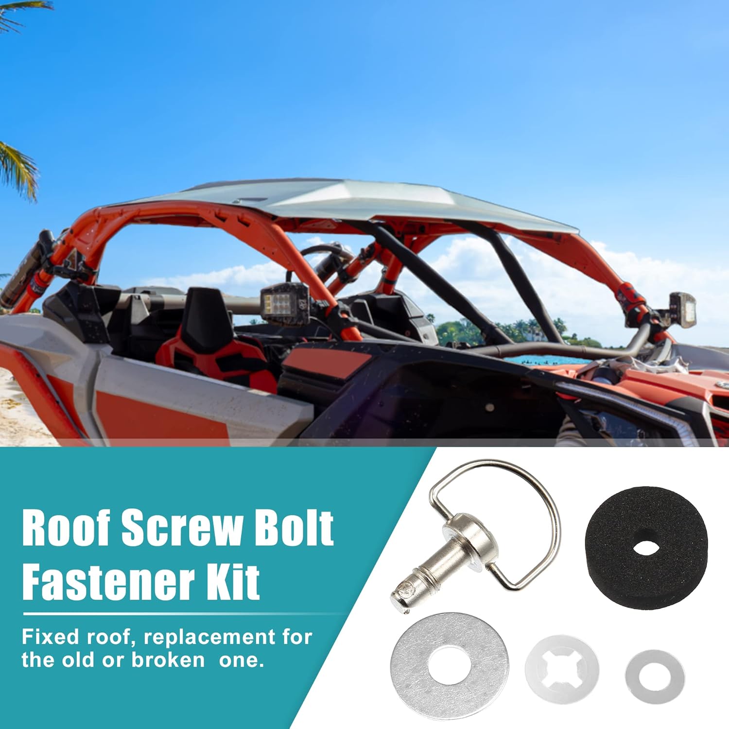 X AUTOHAUX Pasadores de techo pernos de liberación rápida para Can Am X3 2017-2023 Kit de sujeción de tornillos de techo Reemplazar 715003815
