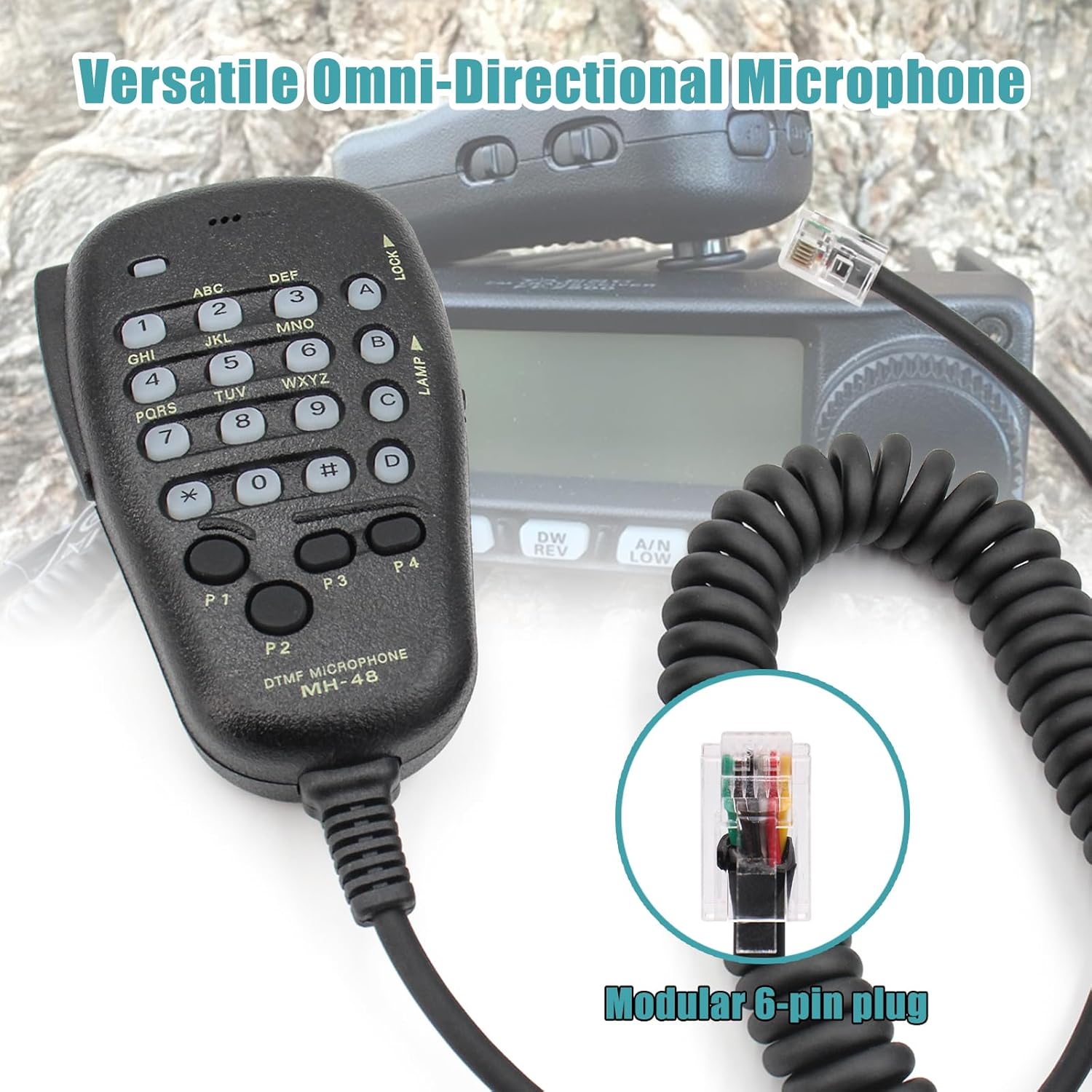 Reemplazar el micrófono de altavoz de mano MH-48A6J DTMF para Yaesu FT-2900R FT-8900R FT-7900R FT-7800R FT-8800R FT-8900R FT-7900R FT-7100M1