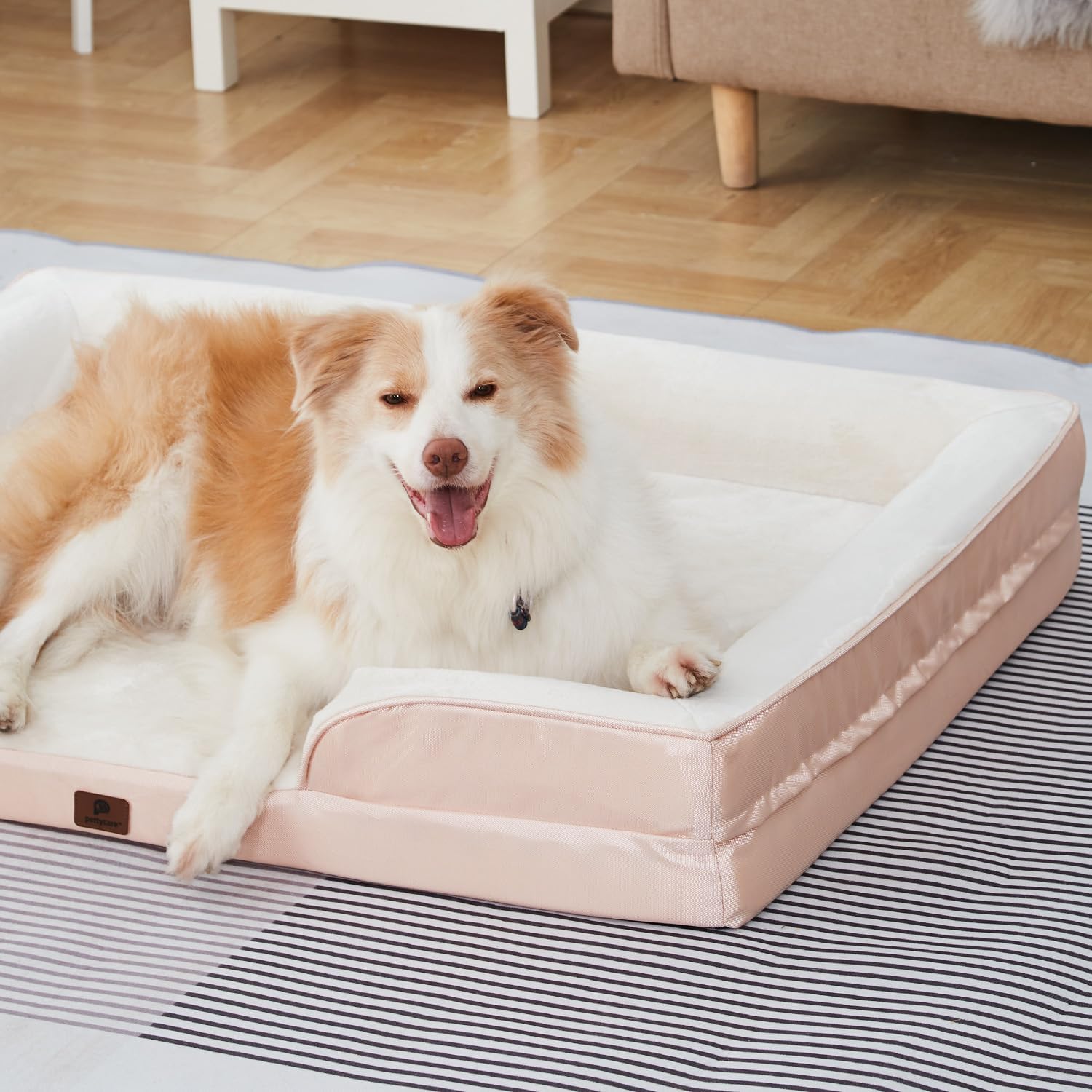 Cama ortopédica para perros grandes, sofá de espuma para perros con funda impermeable extraíble lavable, parte inferior antideslizante, soporte
