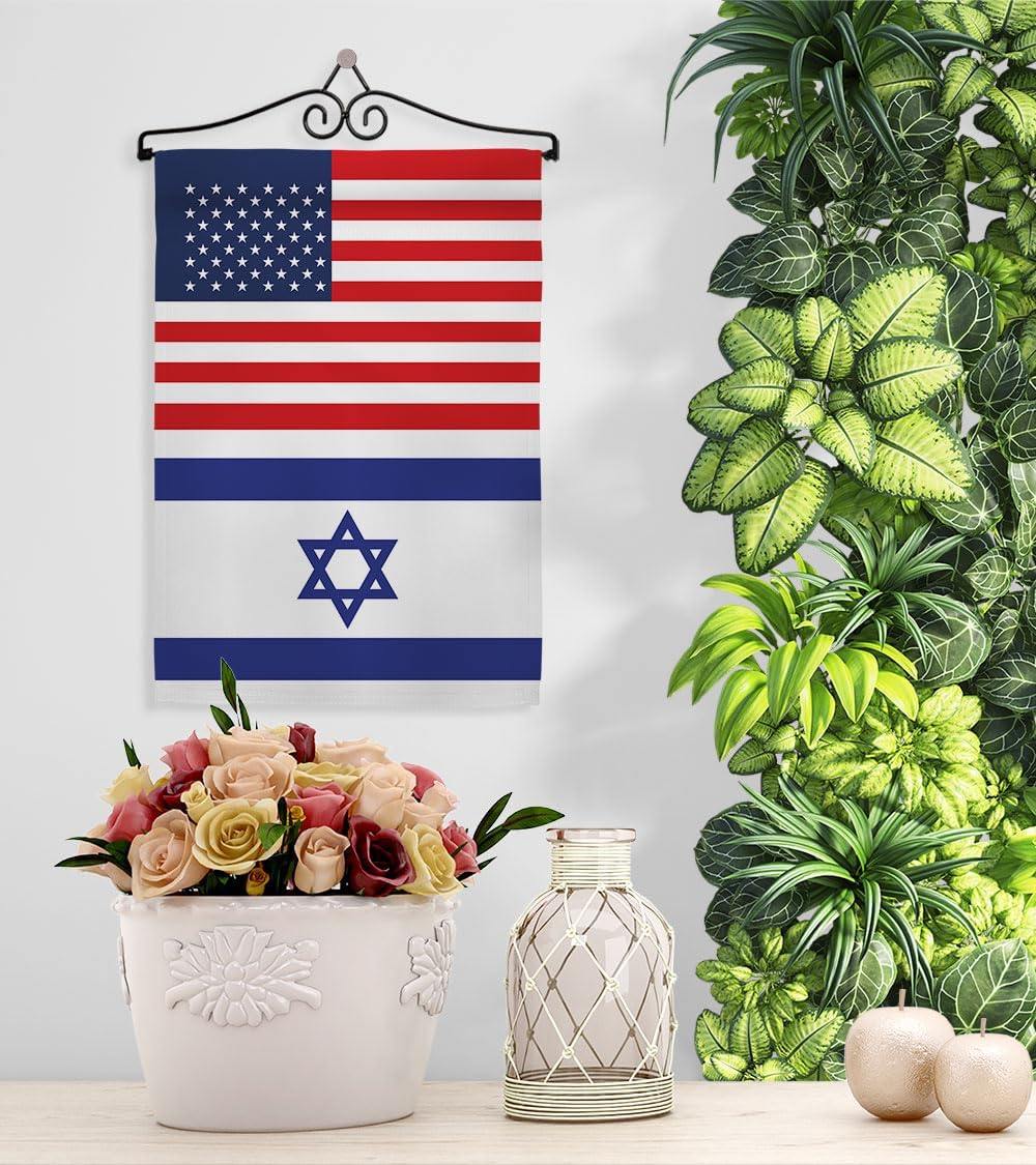 Bandera de Israel de Estados Unidos Bandera de Amistad Israelí Decoración del Hogar Banner Interior Patio Letreros Habitación Exterior Casa Colgante