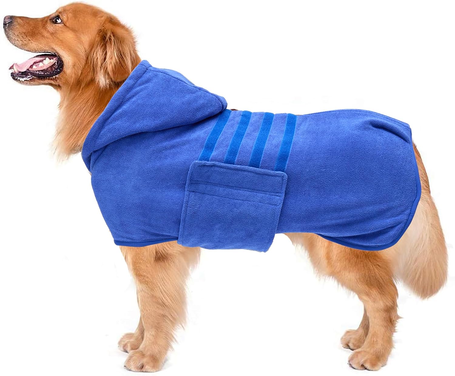 Geyecete Abrigos de secado para perros con capucha, toallas para perro, bata absorbente de secado rápido, bolsa para perro, toalla de microfibra de