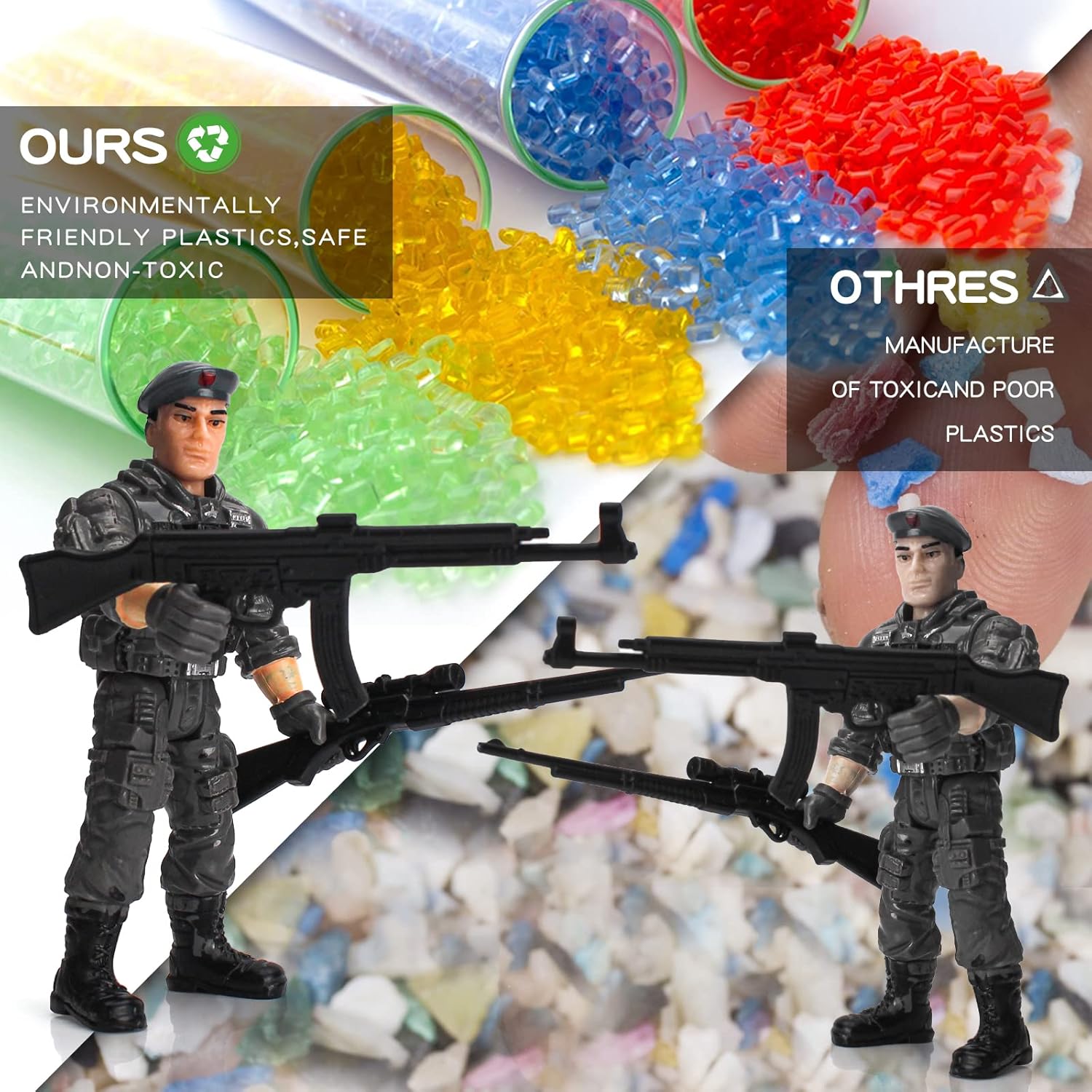 6 piezas de juguetes submarinos del ejército para niños soldados, figuras de acción para niños, soldados de juguete del ejército, figuras para niños
