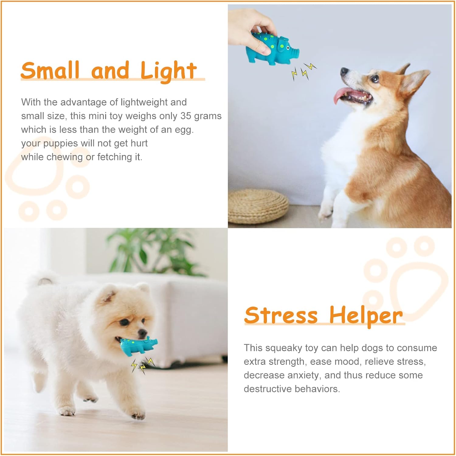 WishLotus Juguete de látex natural para perros, 2 piezas en forma de cerdo para limpieza de dientes, mini juguete de cerdo para perros pequeños para