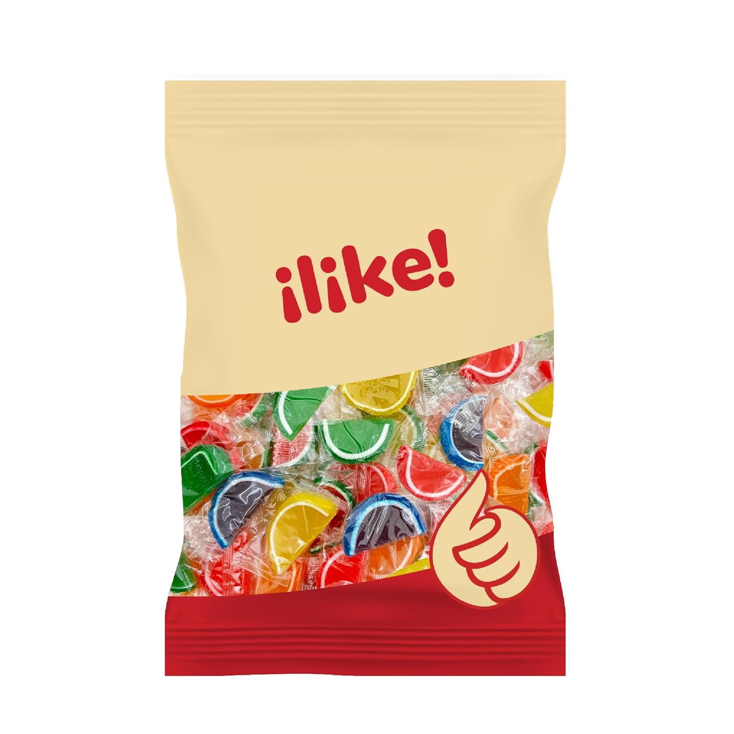 Surtido de caramelos de gelatina de frutas, dulces antiguos envueltos individualmente, paquete de 1.5 libras