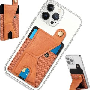 Miimall Tarjetero compatible con iPhone Case, Samsung Galaxy, cartera de piel sintética con soporte magnético ajustable, funda adhesiva 3M para la Miimall Tarjetero compatible con iPhone Case, Samsung Galaxy, cartera de piel sintética con soporte magnético ajustable, funda adhesiva 3M para la