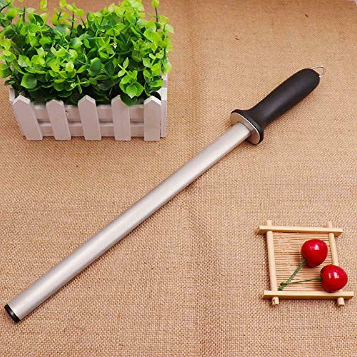 Varilla afiladora de cuchillos profesional de acero al carbono con diamante de 10 pulgadas  Cocina, hogar o caza  Master Chef, Hunter o Home Gourmet