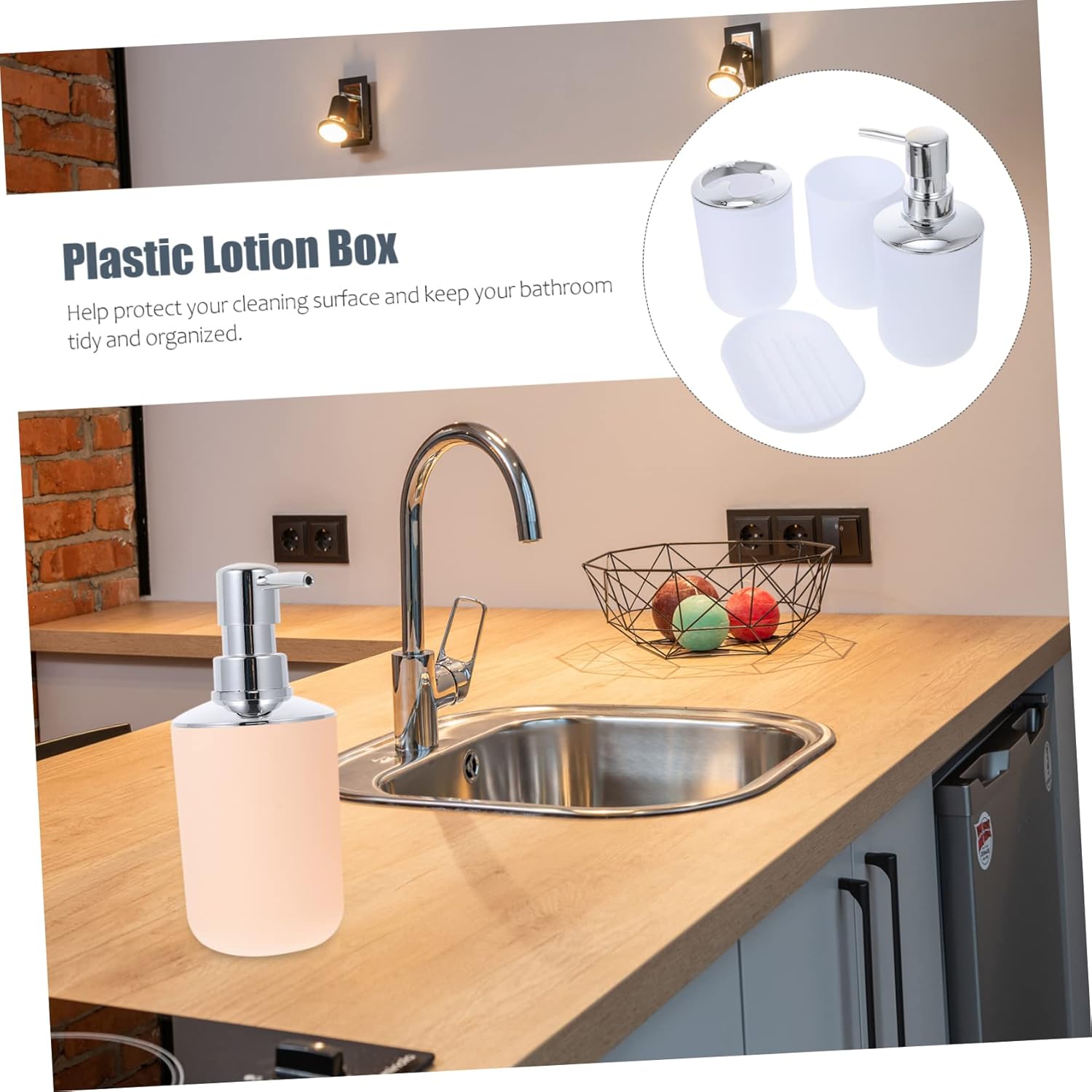 Zerodeko Juego de 3 juegos de baño, accesorios decorativos de baño, decoración de baño bohemia, accesorios de baño blanco y negro, accesorios para