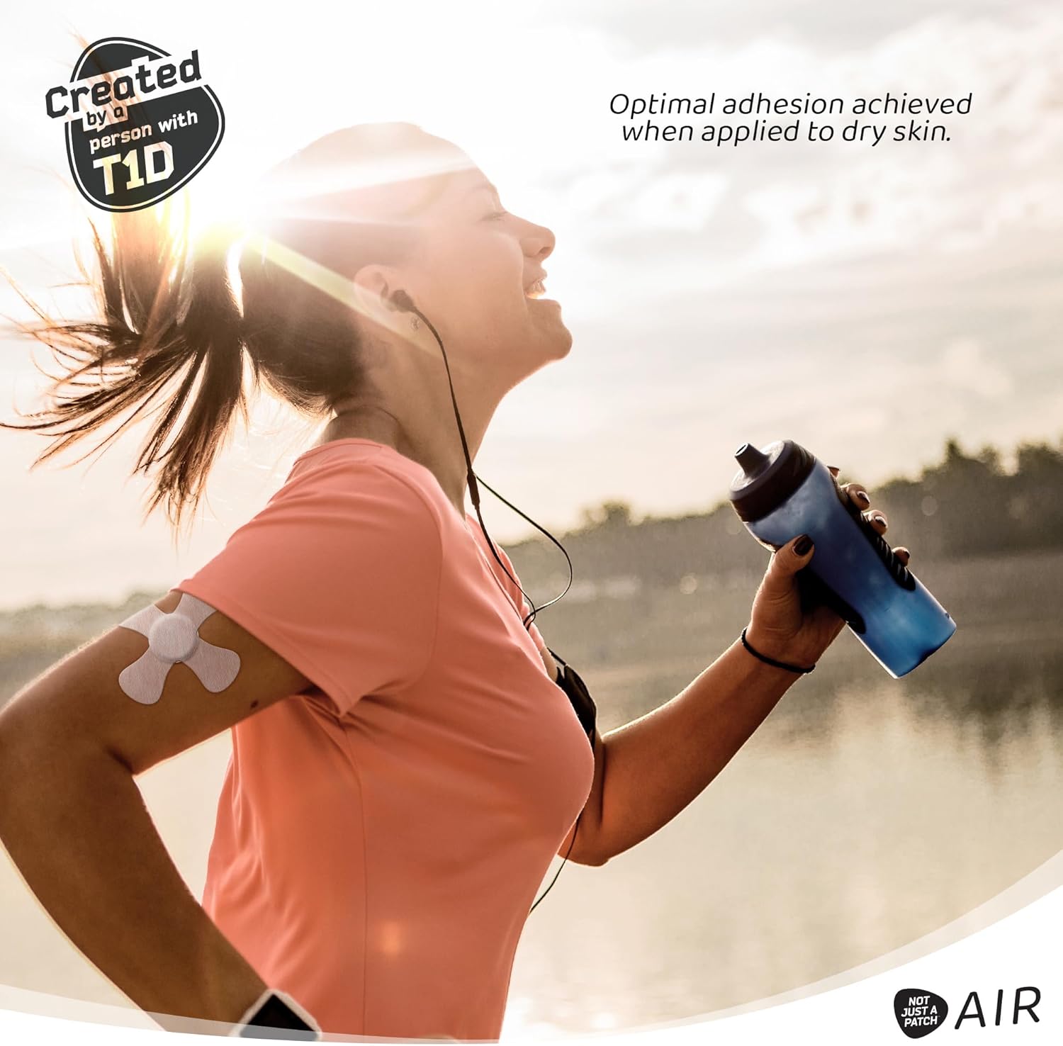Not Just A Patch Air X-Mini (20 unidades)  Fundas para sensores Dexcom G7, Libre 2 delgadas, fuertes y ligeras  Adhesión ultra larga de 14 días,