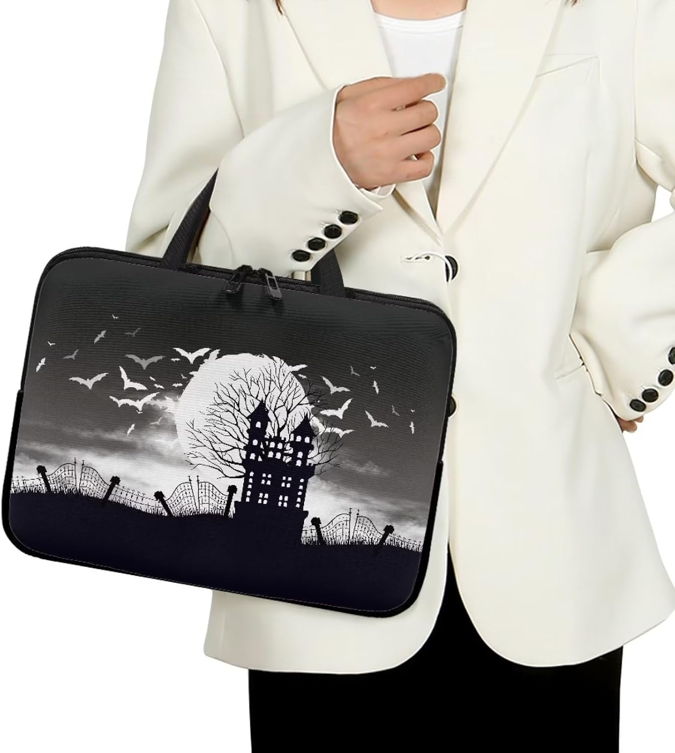 Bolsa de mano para laptop compatible con portátil de 10 a 17 pulgadas, funda de transporte para laptop