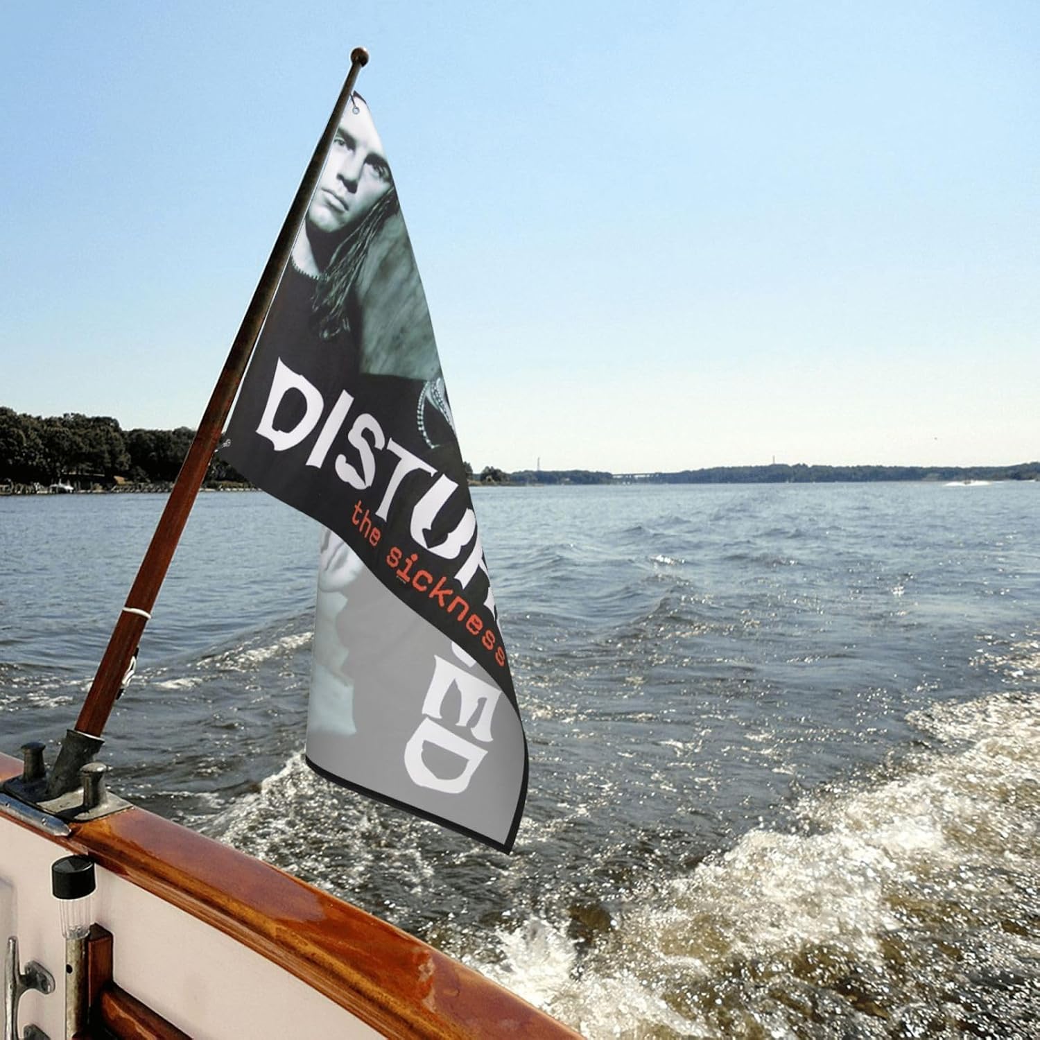 Disturbeds – Bandera de jardín con gráficos de moda, para decoración de interiores y exteriores, para fiestas en casa, 3 x 5 pies