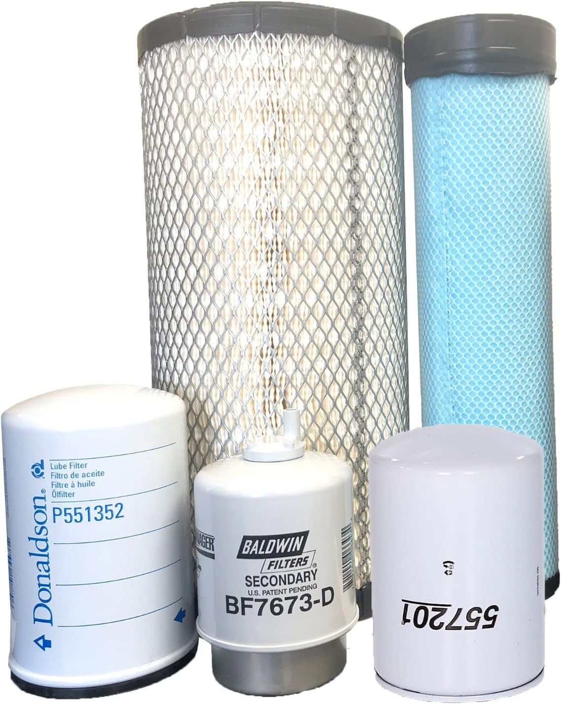 CFKIT Kit de filtro de 500 horas para retroexcavadora JD 210LE con 4045 Eng. (no turbo)