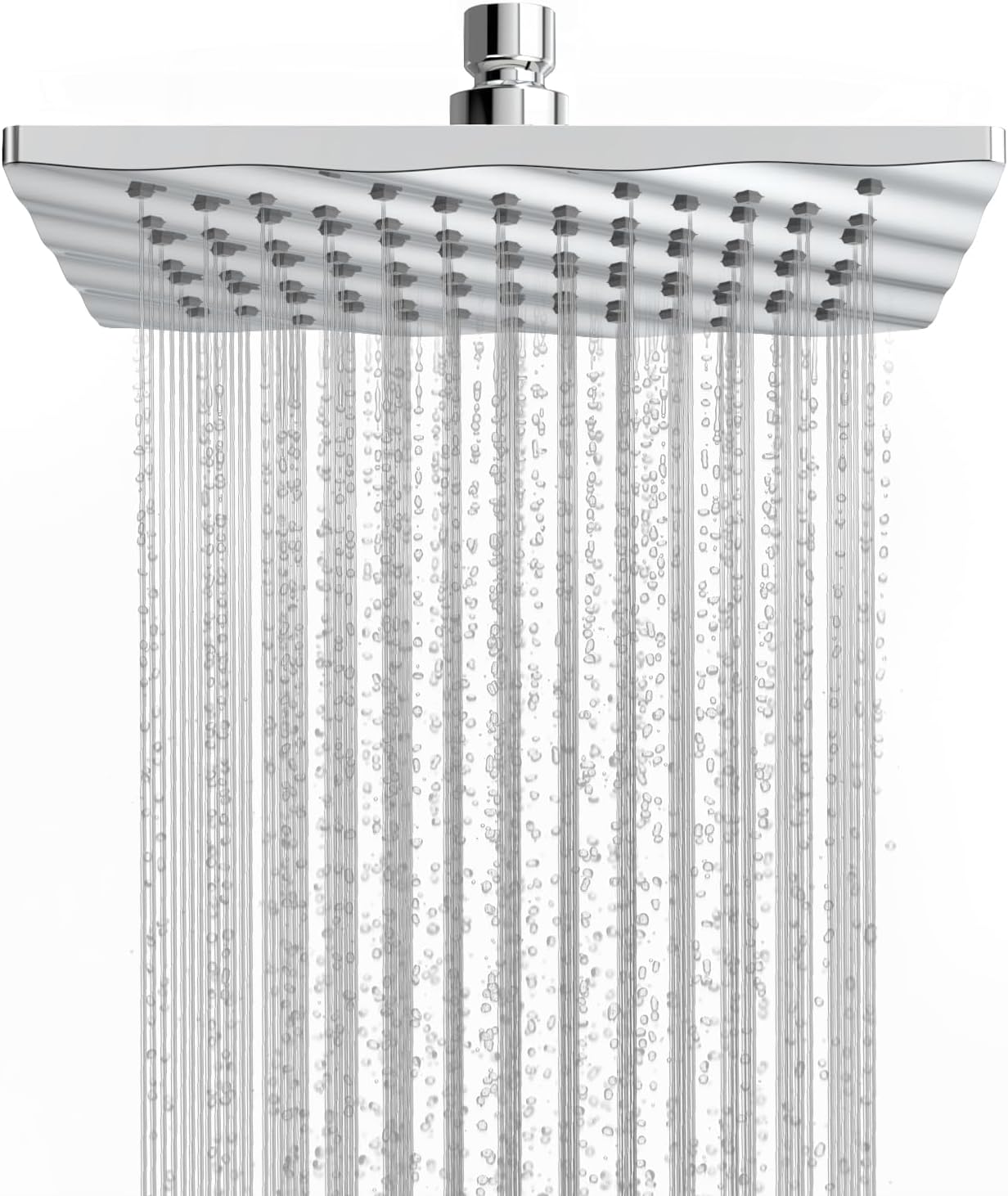 HOPOPRO Cabezal de ducha de lluvia cuadrado de 9 pulgadas, cabezal de ducha grande de lluvia fijo de alta presión para experiencia de ducha de lujo,