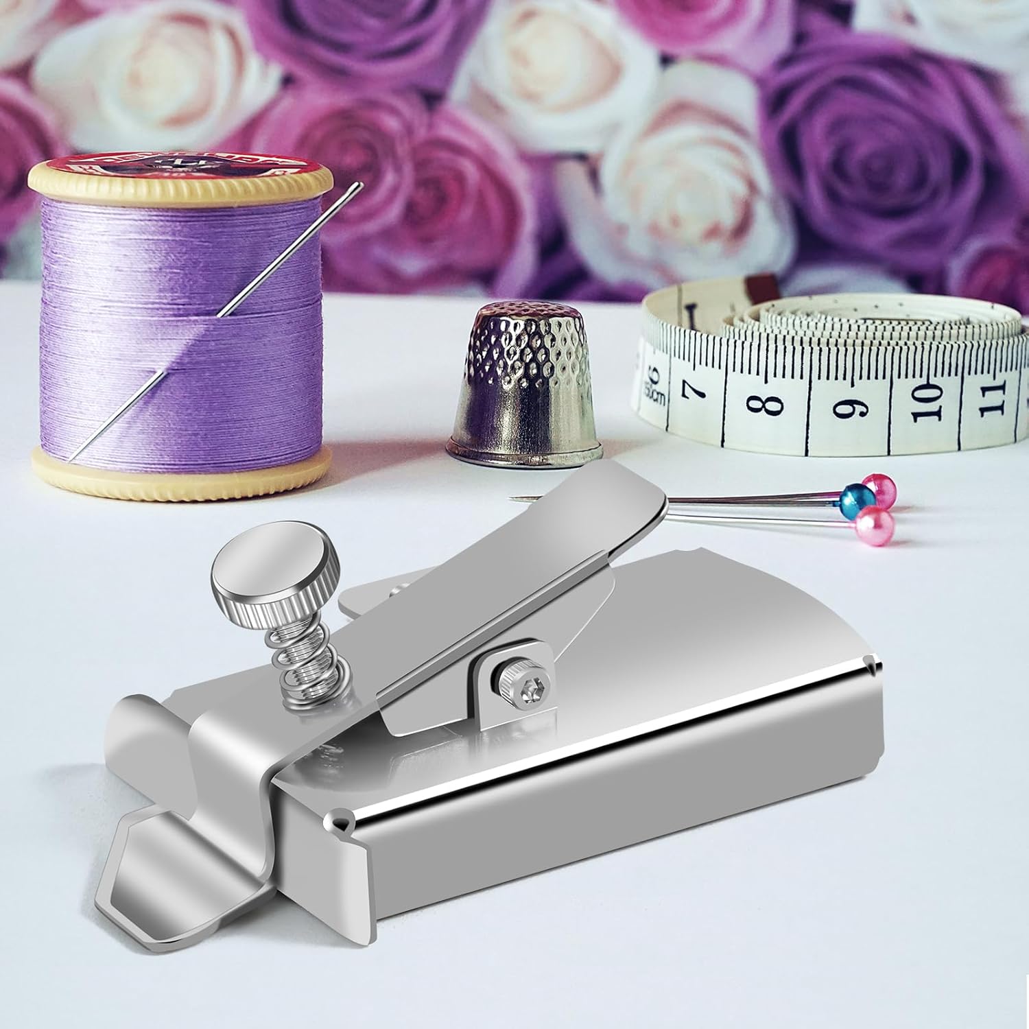 TOOVREN Guía de costura magnética mejorada para máquina de coser, guía de costura magnética Buddy Sew, guía universal de costura, guía de hemmer,