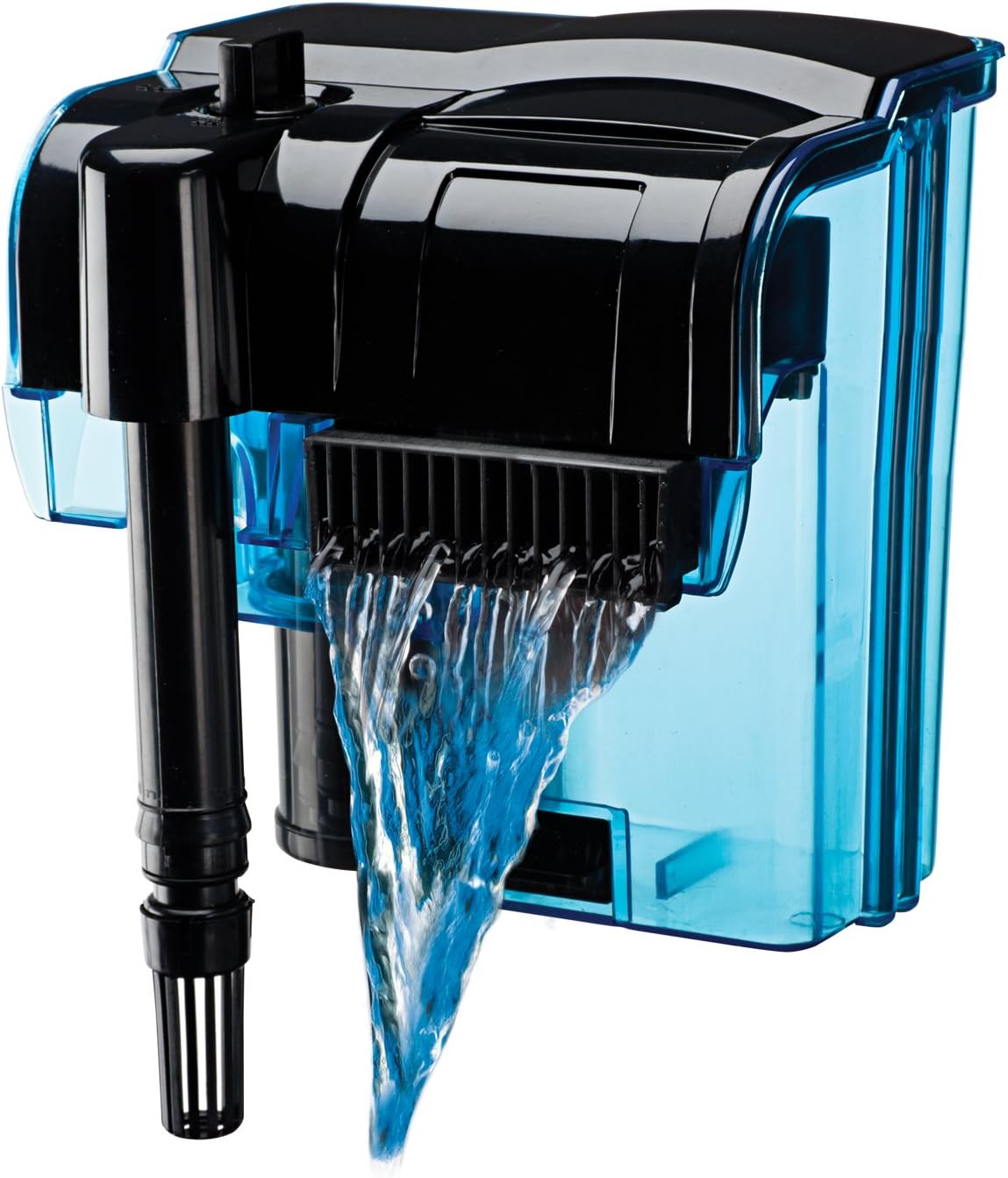 Penn-Plax Filtro de alimentación Cascade 100 – Filtro colgante con filtración cuádruple – Ideal para instalaciones de agua dulce y agua salada