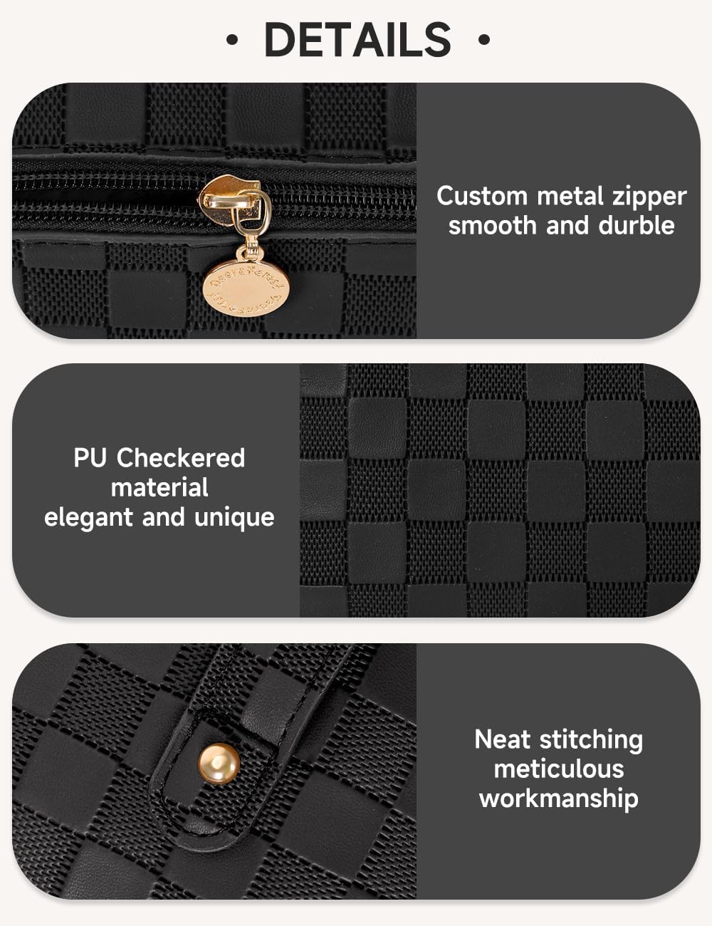 Bolsa de cosméticos de viaje de gran capacidad, bolsa de cosméticos plana para todo, bolsa de maquillaje grande para mujeres, bolsa portátil