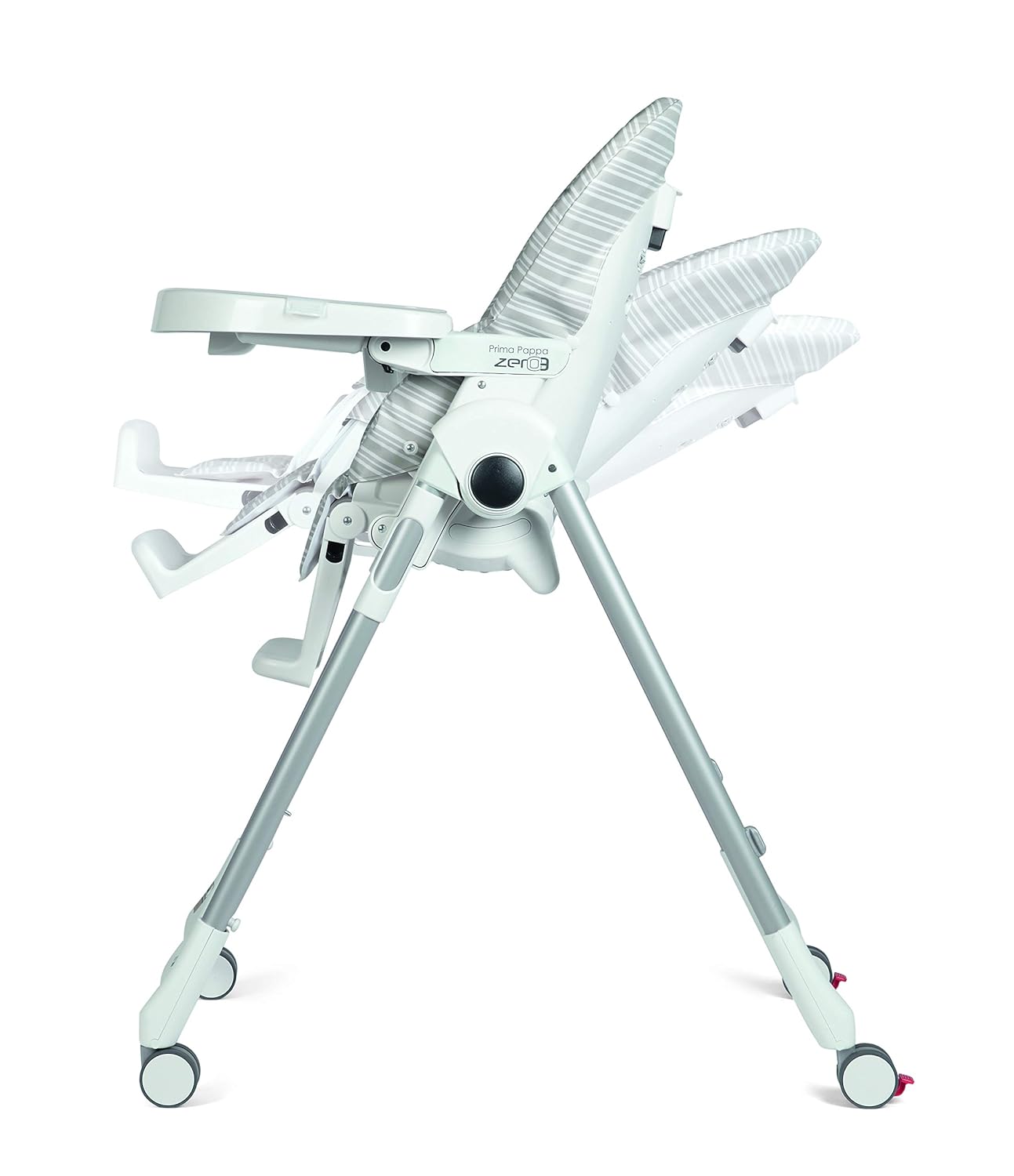 Prima Pappa Zero 3 – Silla alta para niños recién nacidos hasta los 3 años de edad, fabricada en Italia, color dorado (blanco y dorado)