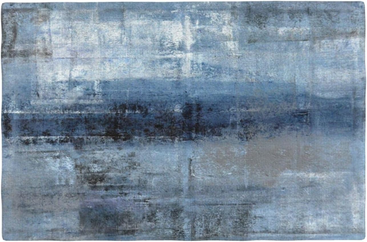 Juego de 4 manteles individuales de pintura abstracta de lino lavables para decoración de mesa de comedor de cocina y comedor
