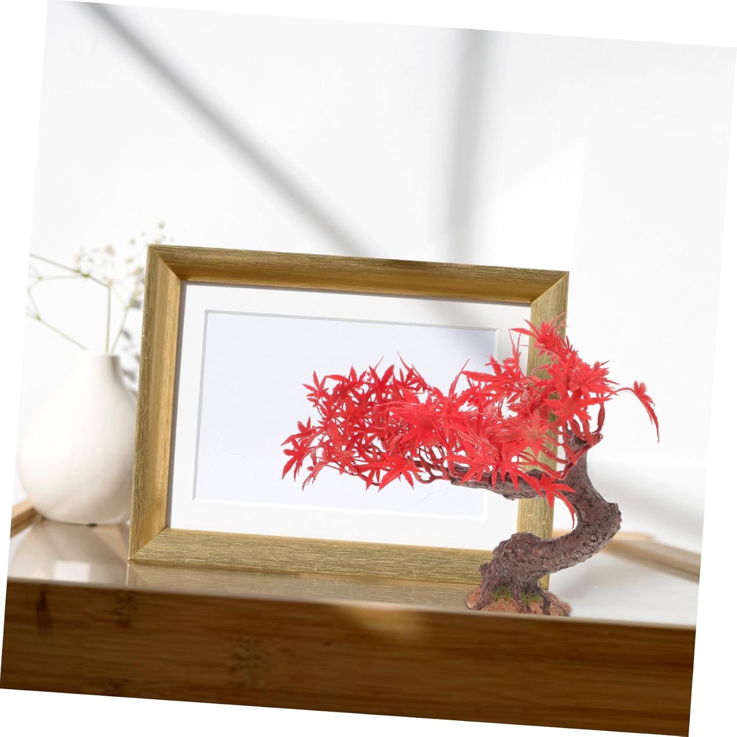 DOITOOL Plantas de micro paisaje, plantas en maceta, decoración artificial, planta de interior, planta de bonsái sintética, planta de escritorio,