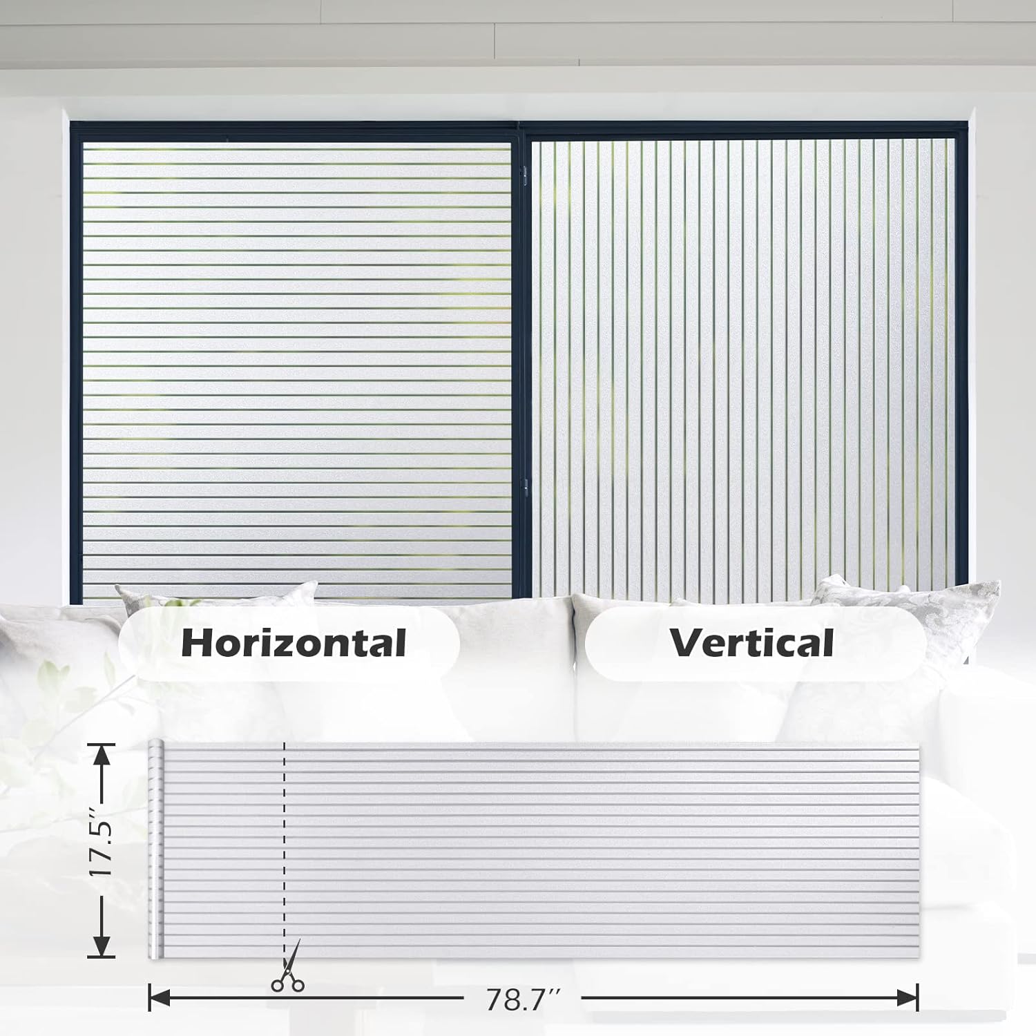 rabbitgoo Película esmerilada para ventana, de adherencia estática, película decorativa de vidrio anti UV, película de privacidad para ventana, no