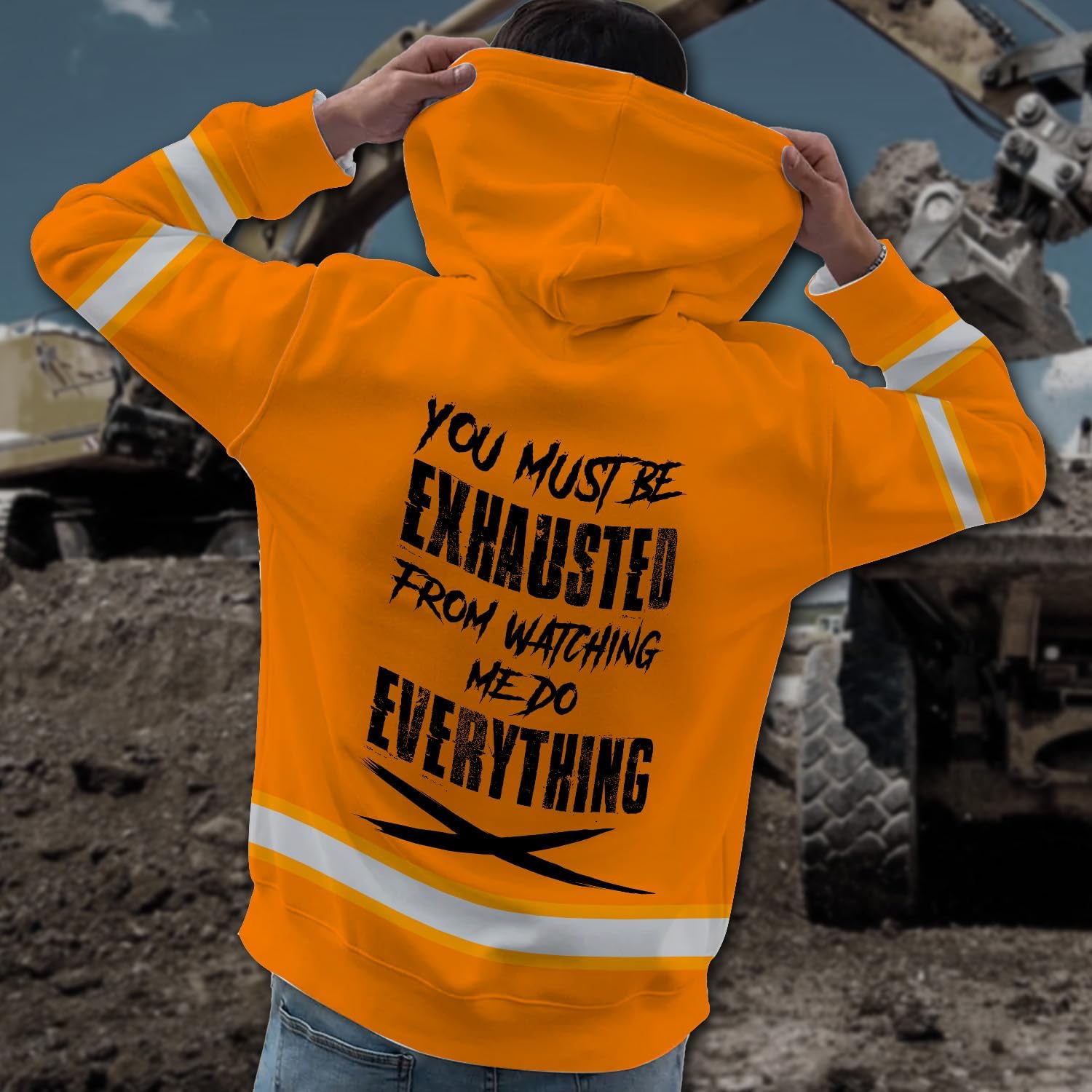 Camisa de alta visibilidad con cita divertida, camisetas de seguridad reflectantes con nombre personalizado, sudadera con capucha divertida de alta