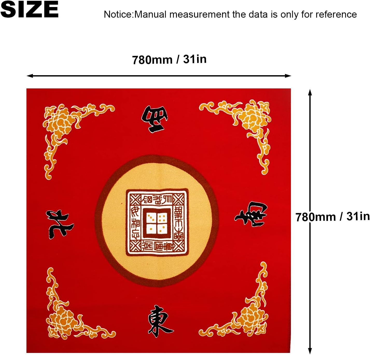 Mahjong Mat, cubierta antideslizante para mesa de reducción de ruido, tapete de mesa de Mahjong antideslizante con bolsa, para Mahjong Paigow Poker