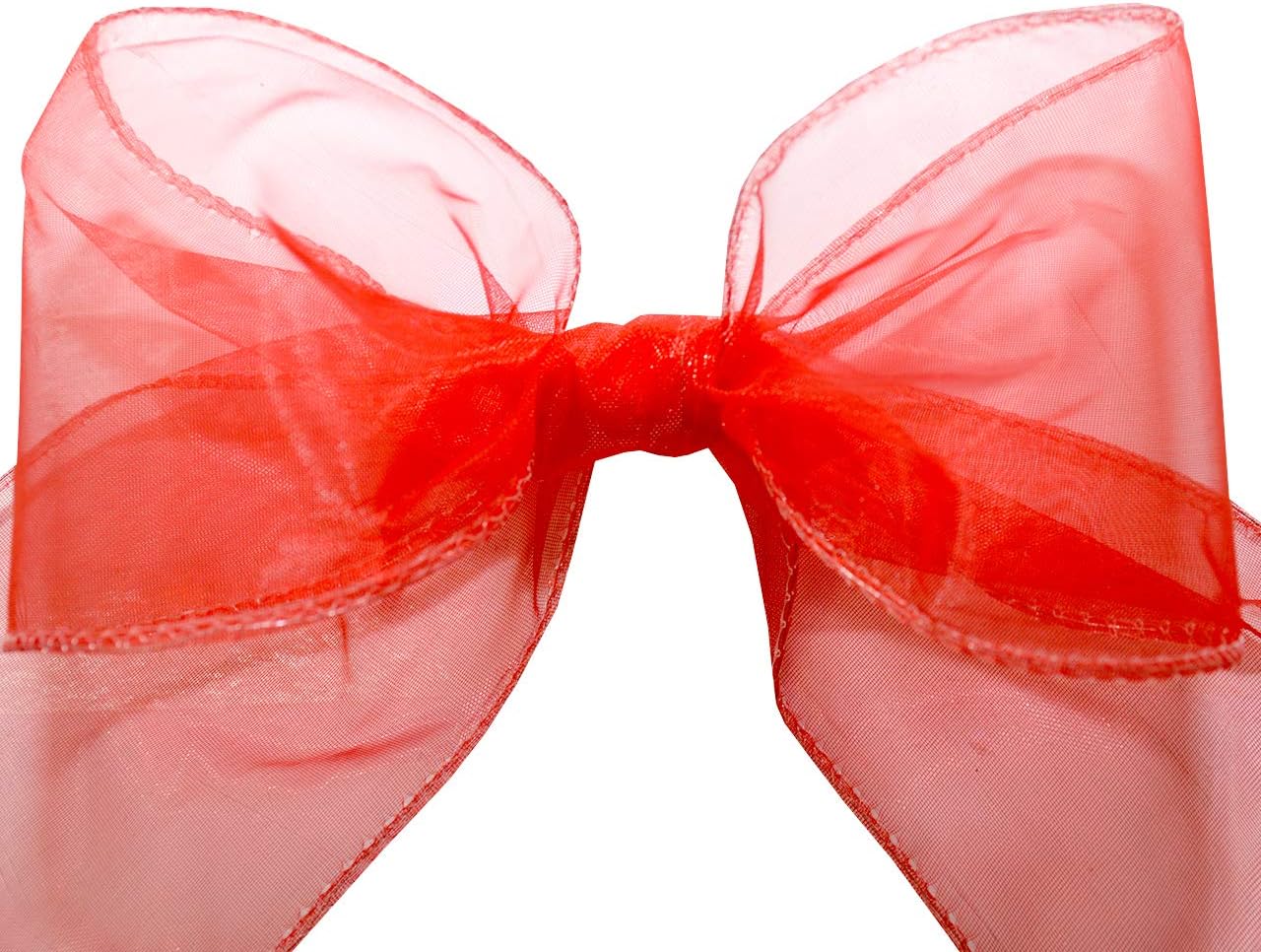Morex Ribbon Cinta de gasa con cable de 2-12 pulgadas con carrete de 20 yardas, color rojo