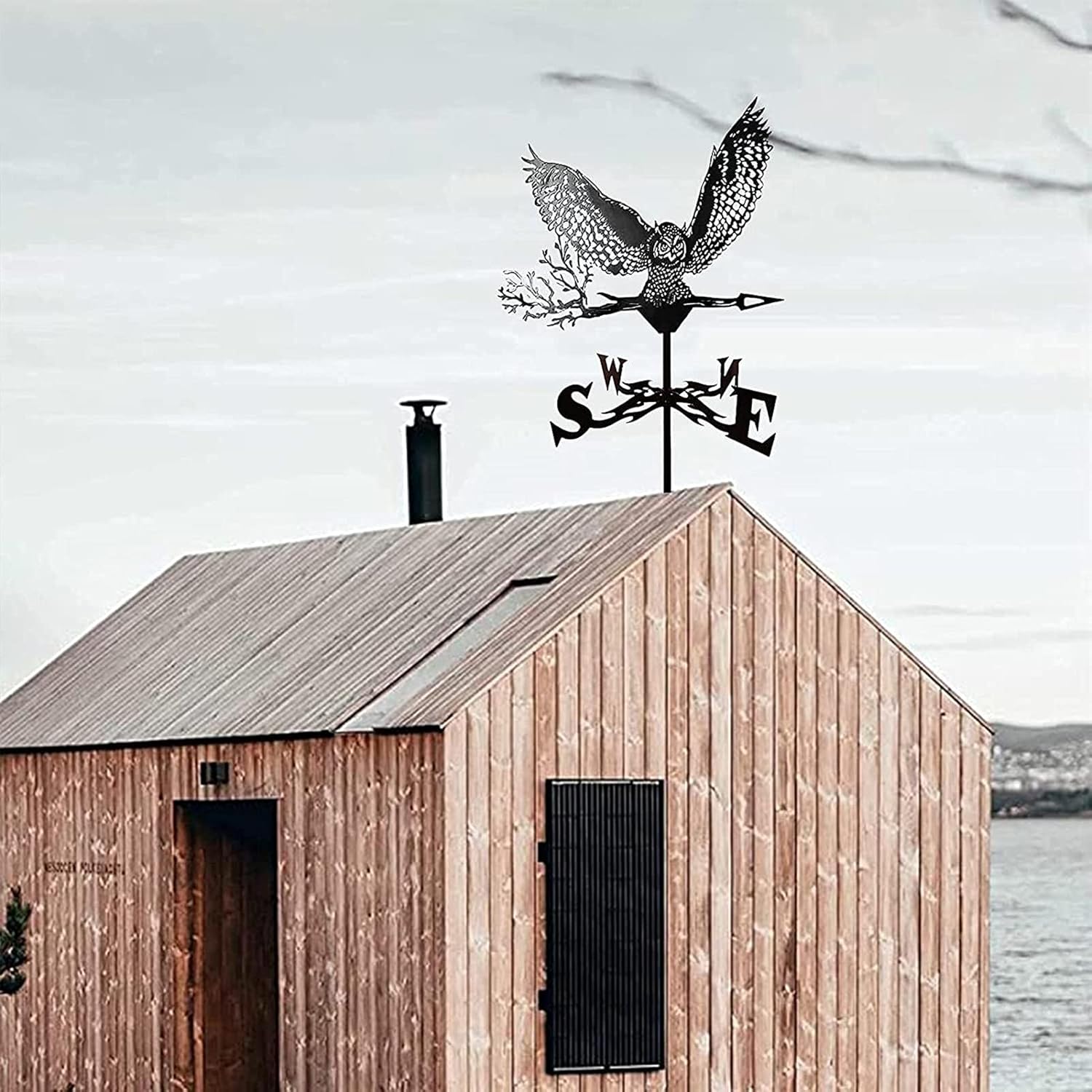 Veleta de viento Pelican Bird Badger Dolphin de acero inoxidable, veleta de viento, indicador de dirección del viento para decoración de jardín,