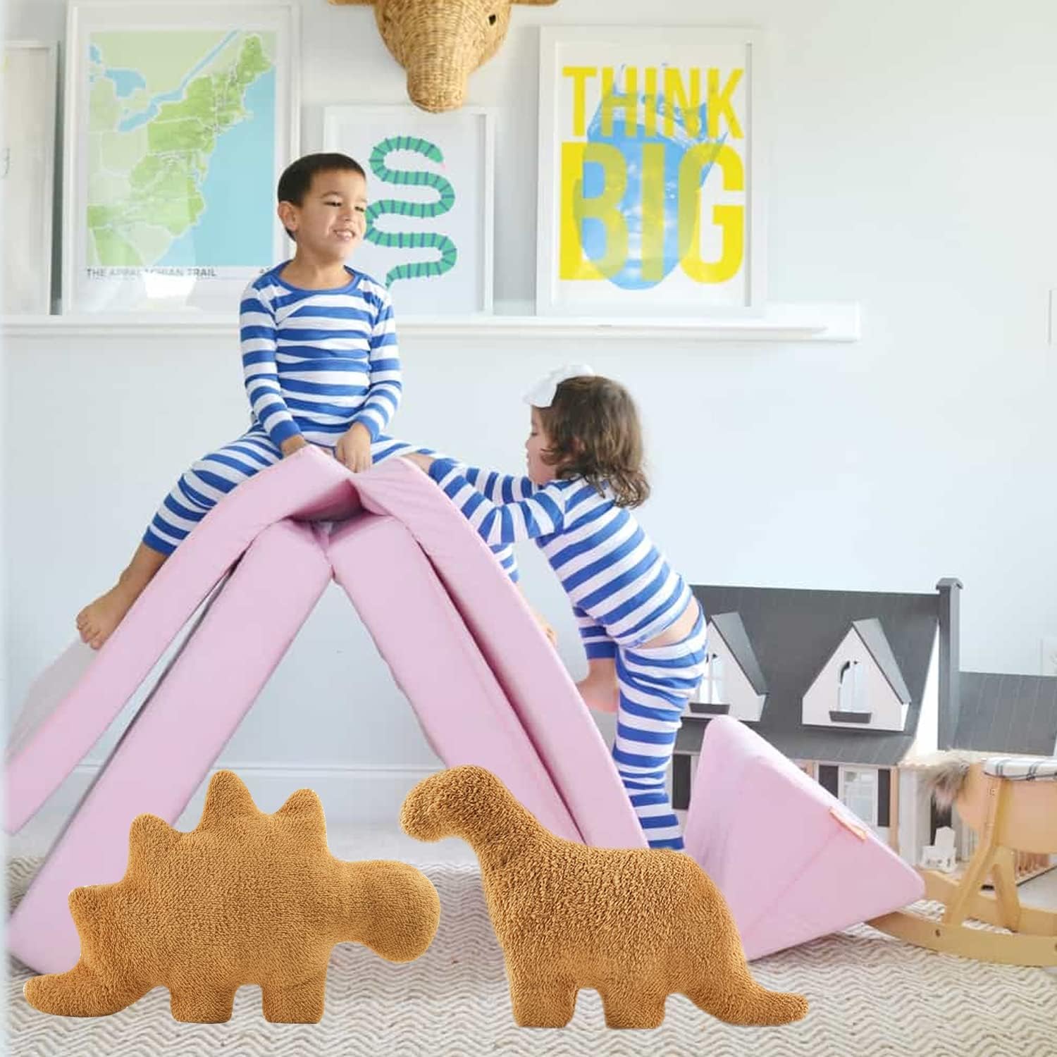 Almohada de pepita de dinosaurio, peluche de pepita de pollo con dinosaurio, almohada suave de pepitas de pollo para decoraciones de cumpleaños,