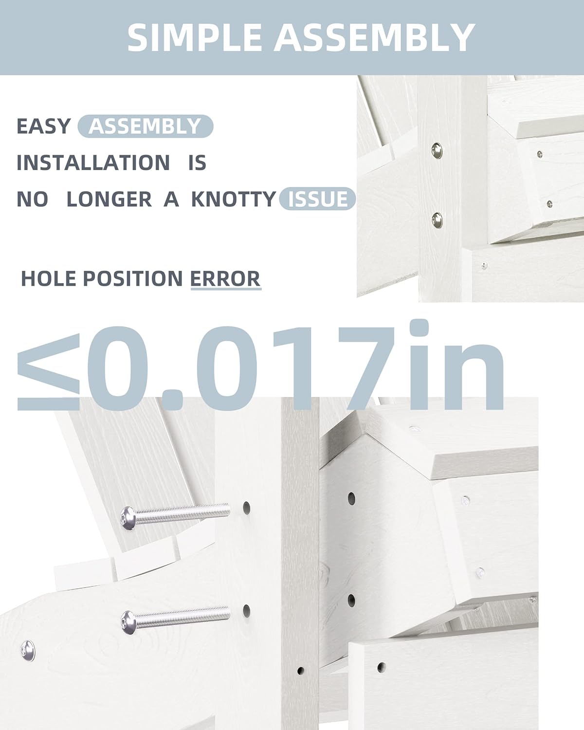 Restcozi Adirondack – Silla Adirondack de HDPE para todo tipo de clima, silla para hoguera (plegable, color blanco)