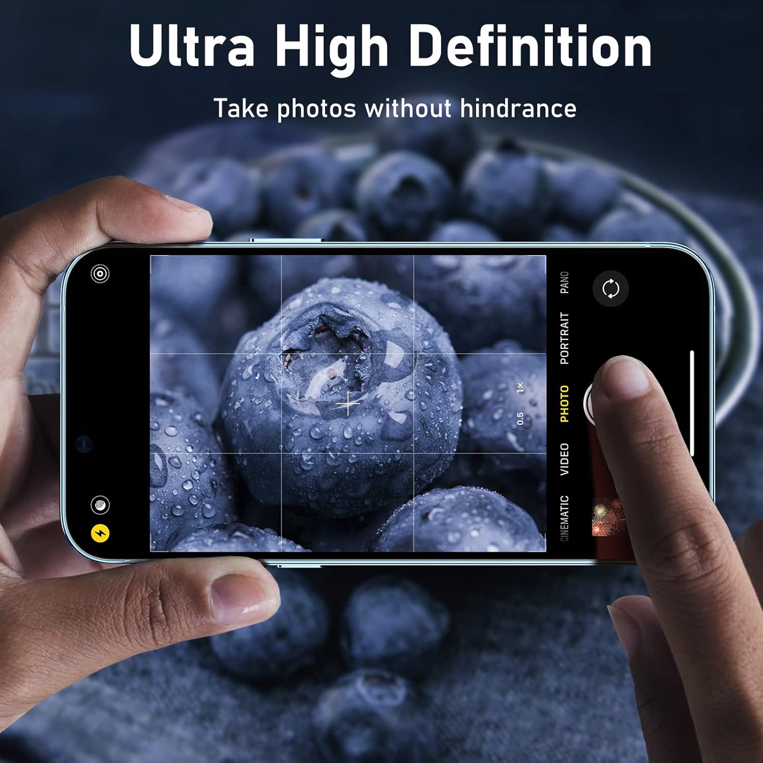 UniqueMe Protector de lente de cámara para iPhone 13 ProiPhone 13 Pro Max, fuerte protección contra caídas no se cae fácilmente Cubierta de pantalla