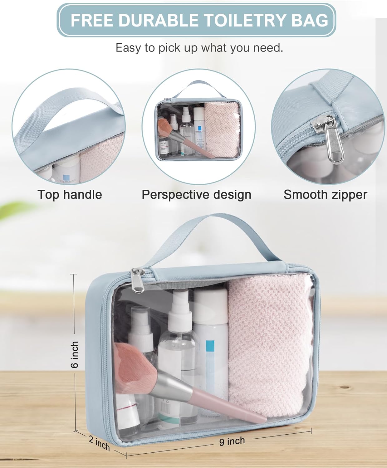 Mochila de viaje para hombres y mujeres, mochila de transporte aprobada por aerolíneas, mochila para portátil de 16 pulgadas, Azulclaro