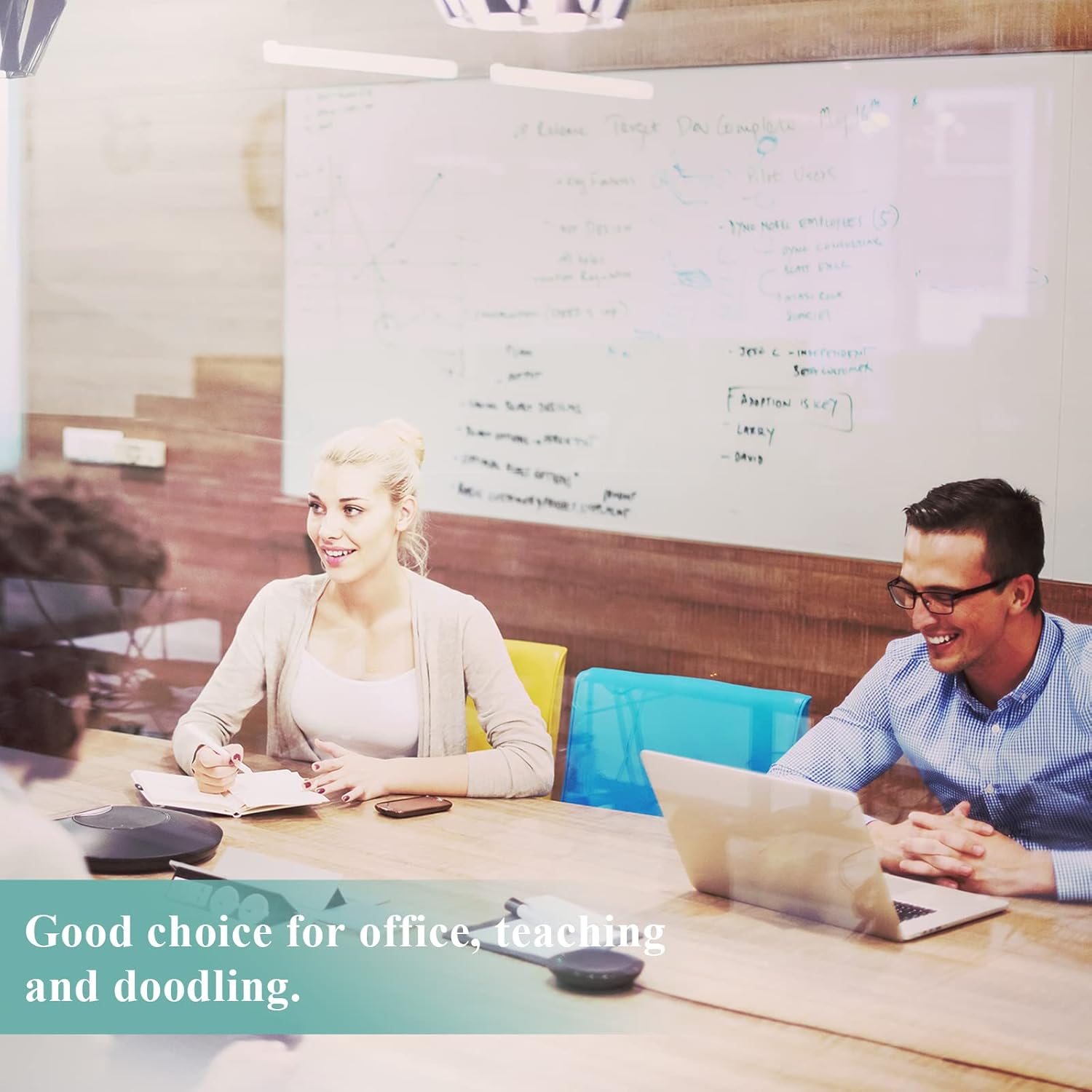 Papel magnético de borrado en seco, 24 x 39 pulgadas, pizarra blanca autoadhesiva para pared, fácil de escribir y limpiar, pizarra de borrado en